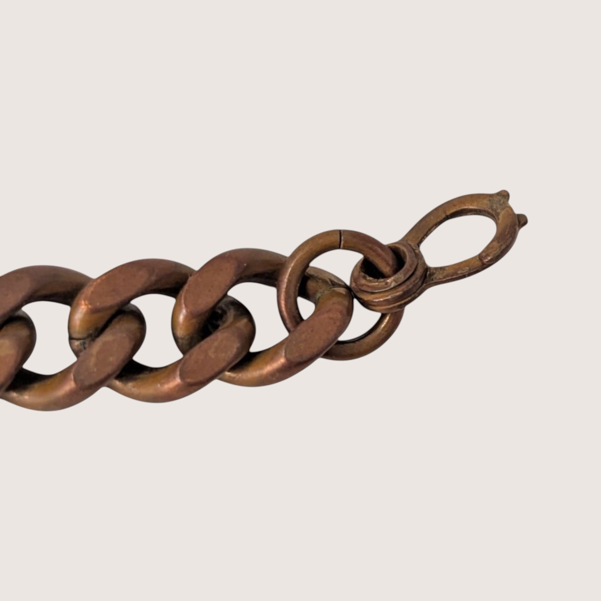 Vintage Solid Copper Chunky Curb Link Bracelet