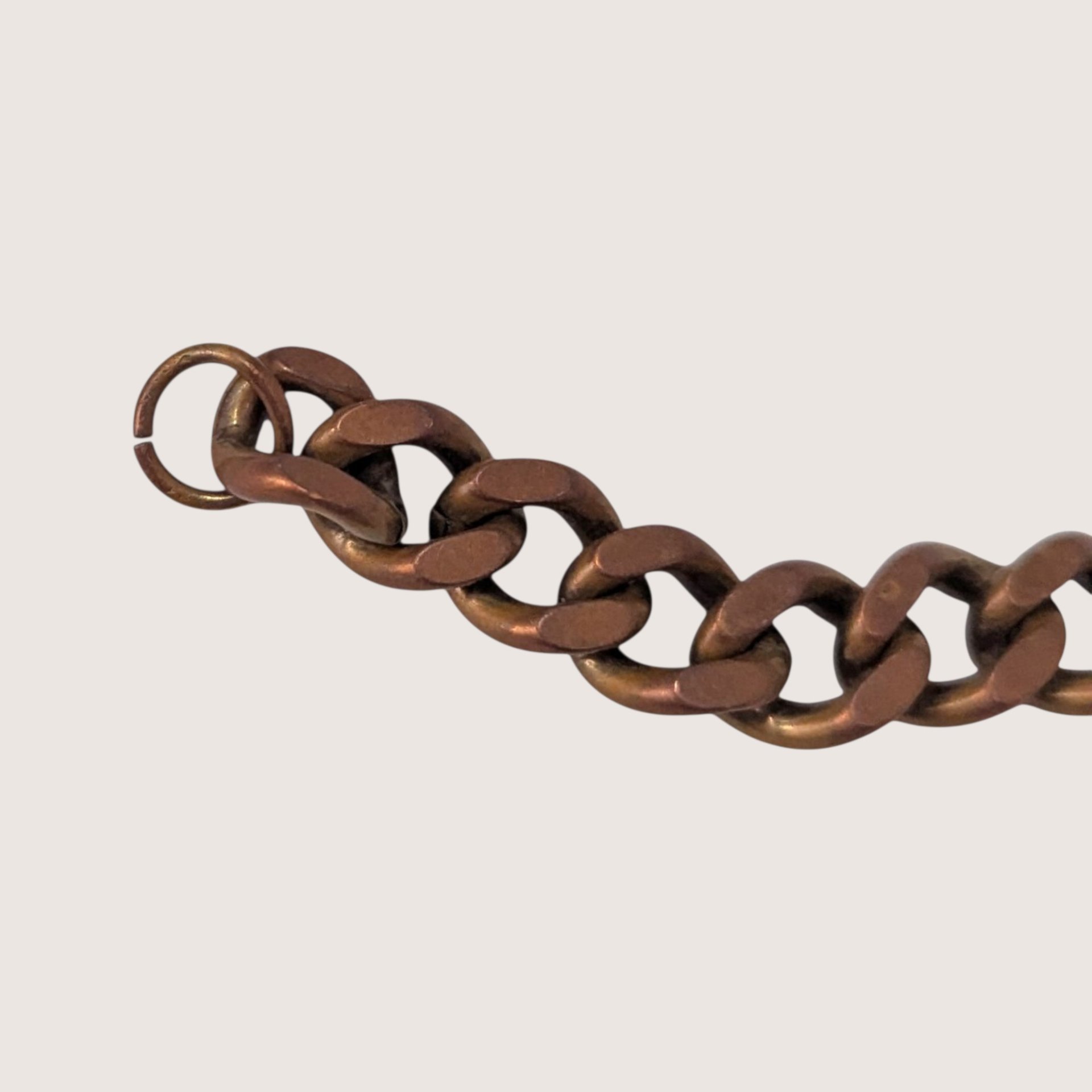Vintage Solid Copper Chunky Curb Link Bracelet