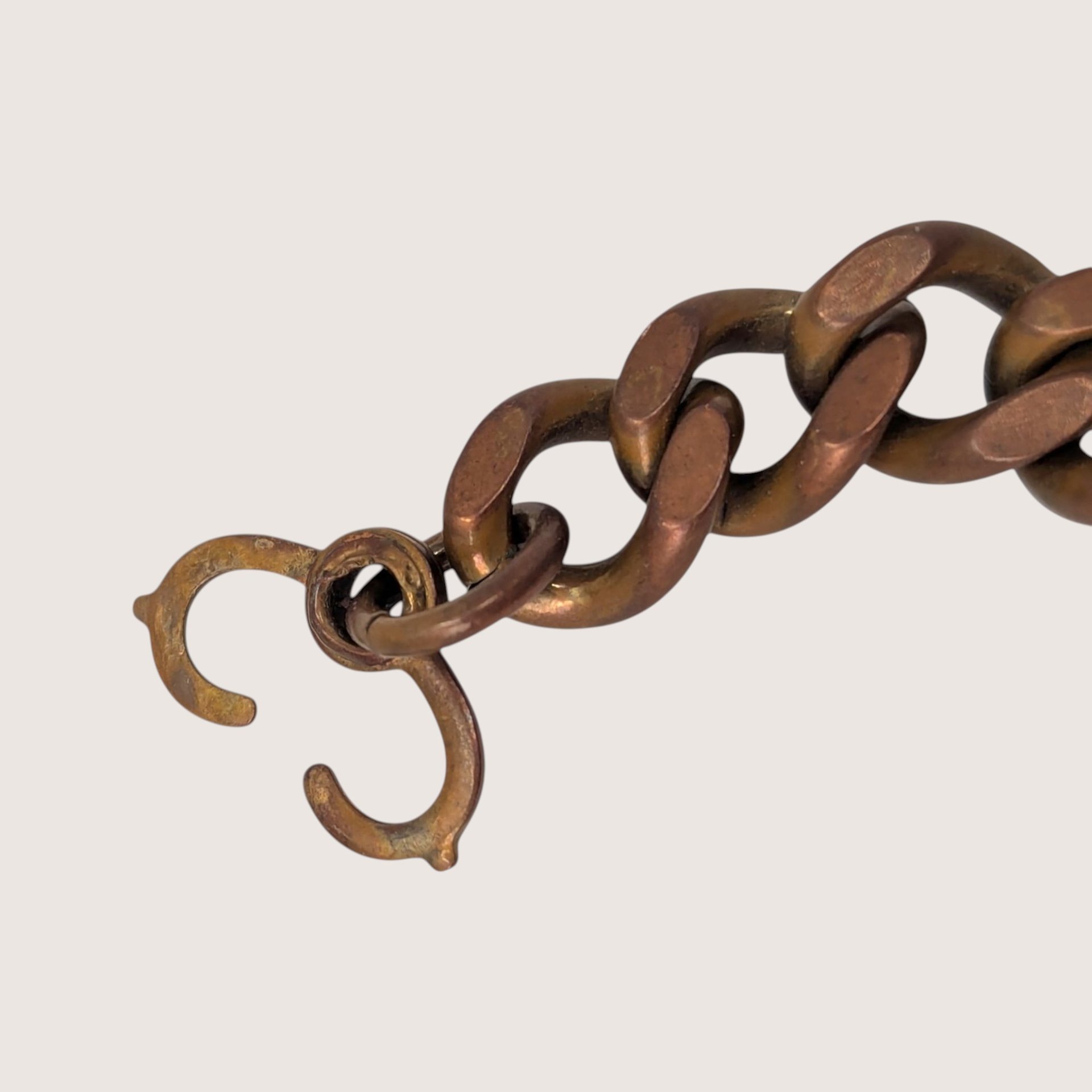 Vintage Solid Copper Chunky Curb Link Bracelet