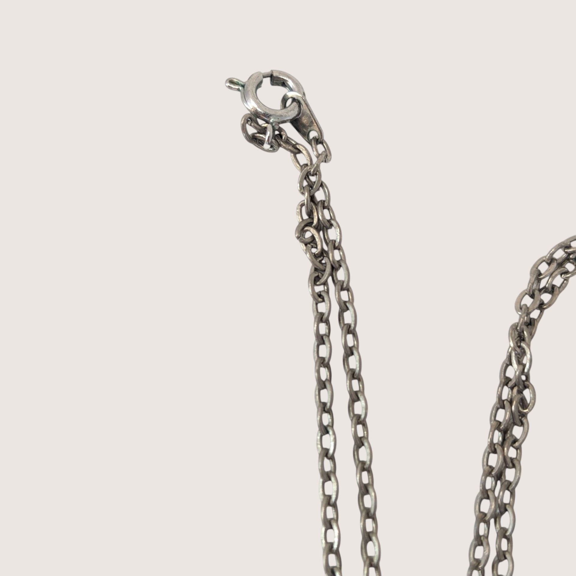 Vintage Silver R Tennsmed Heart Pendant Necklace