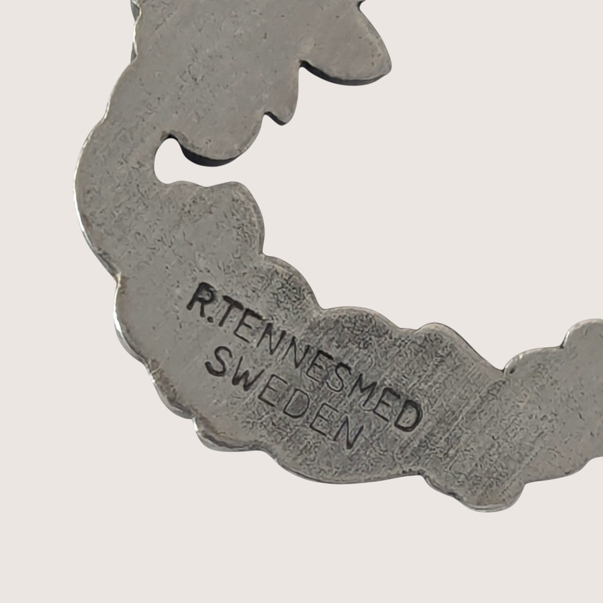Vintage Silver R Tennsmed Heart Pendant Necklace
