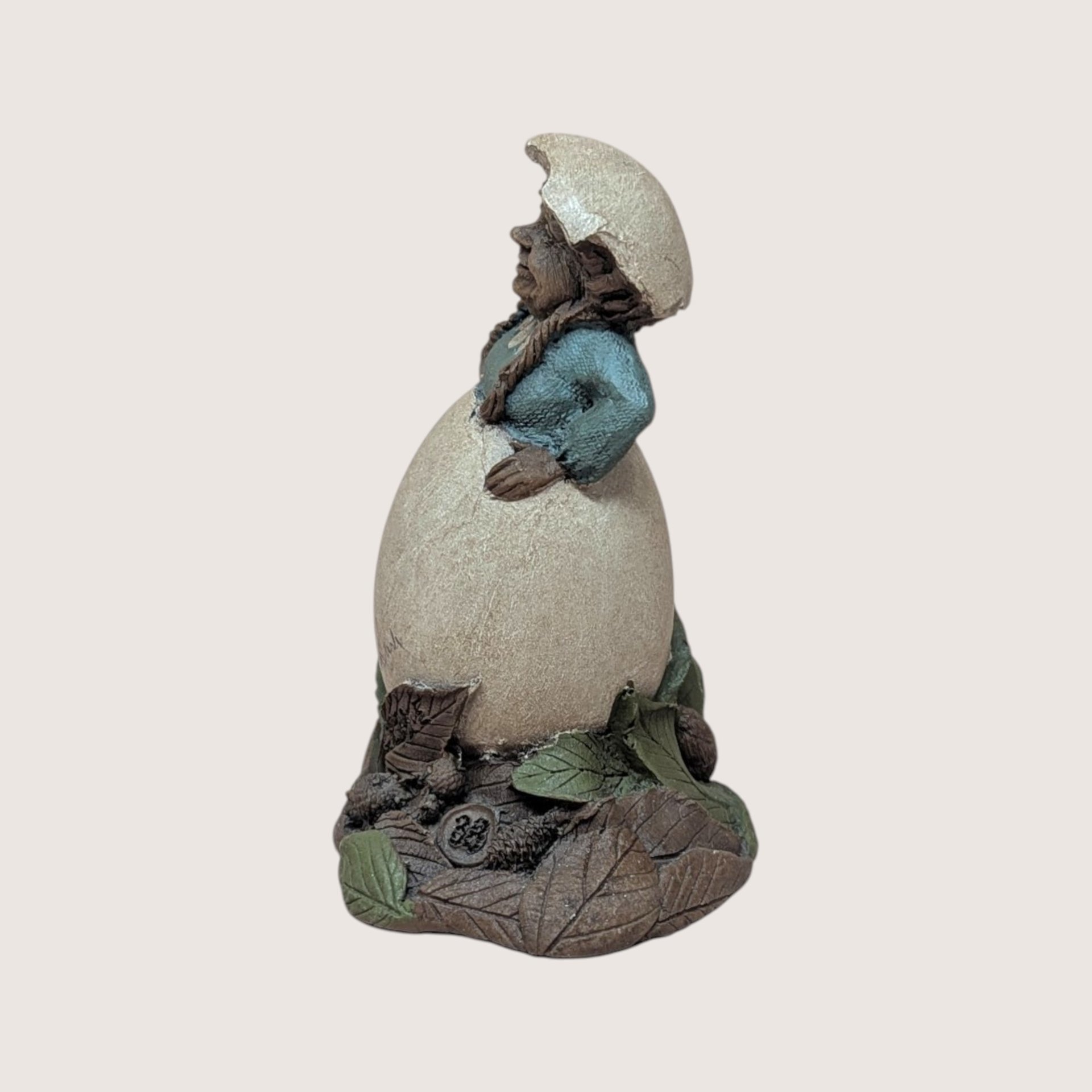 Signed 1985 Tom Clark "Debbie" Figurine: Gnome with Egg