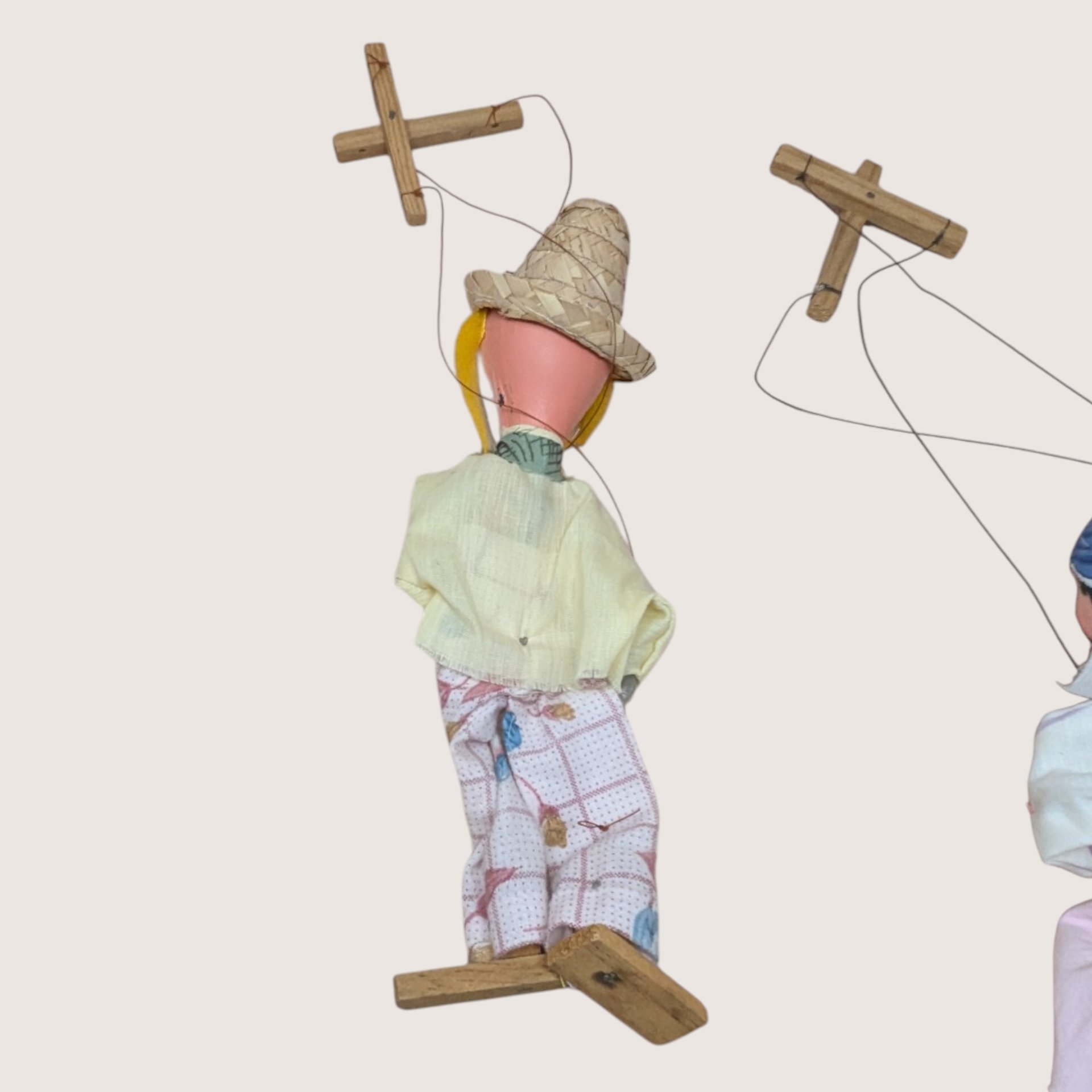 Vintage Marionette Puppet Pair