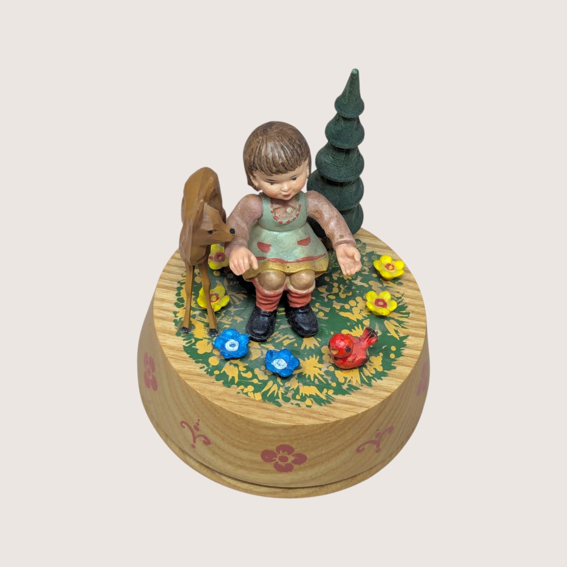 Vintage Anri Talk to the Animals Rotating Music Box
