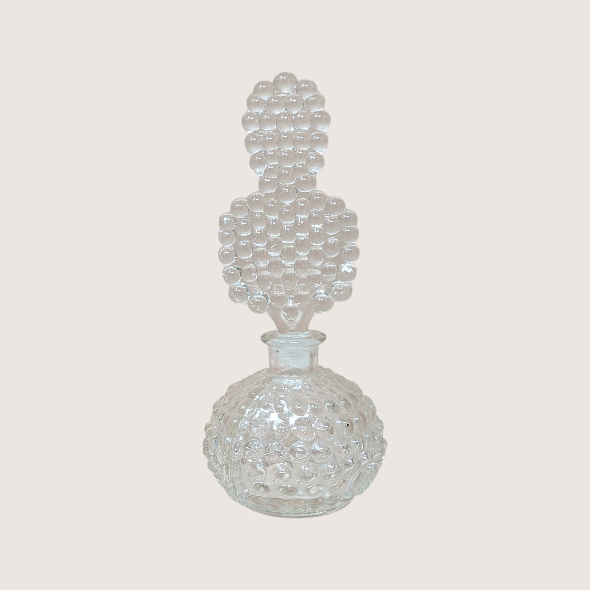Vintage Clear Glass Bubble Perfume Bottle