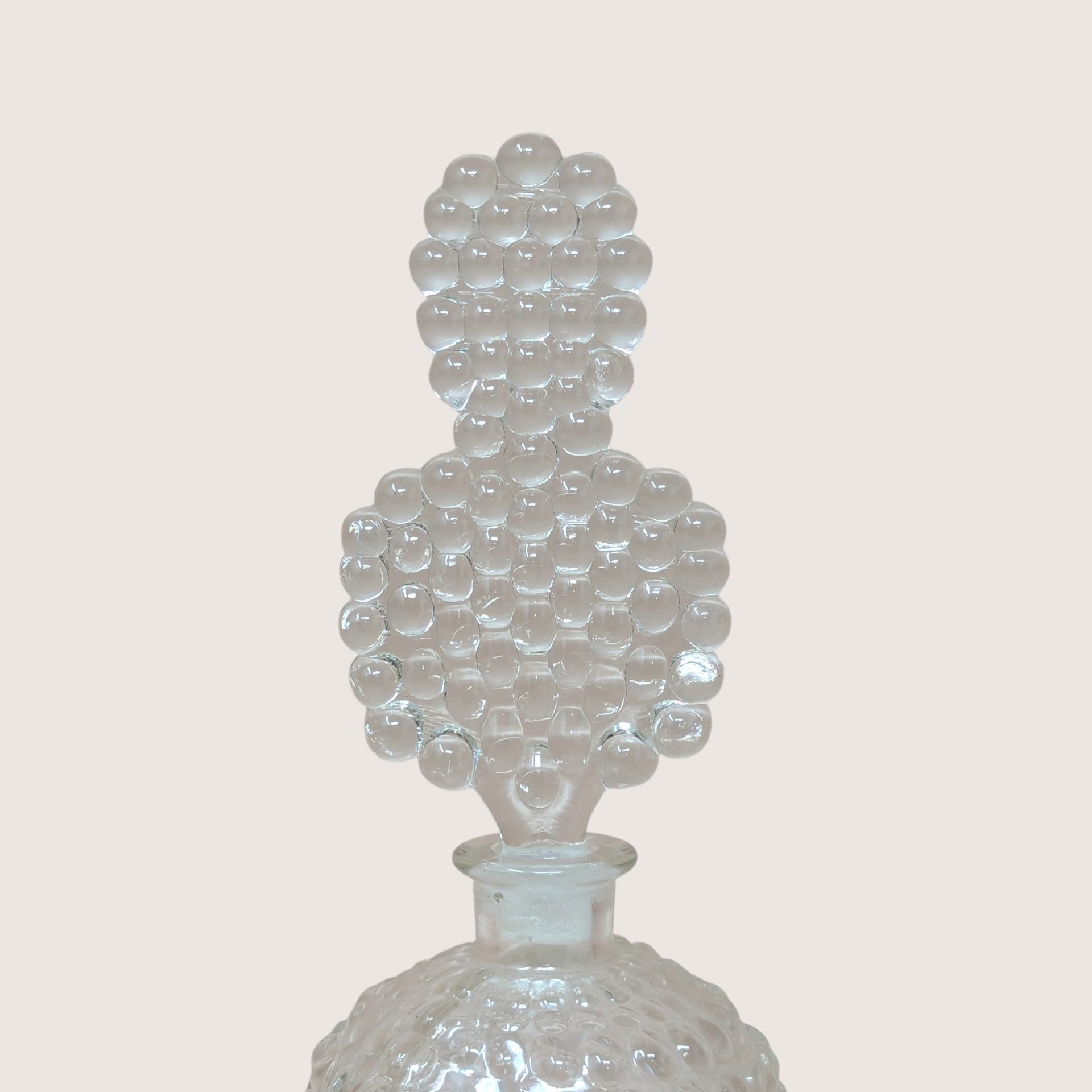 Vintage Clear Glass Bubble Perfume Bottle