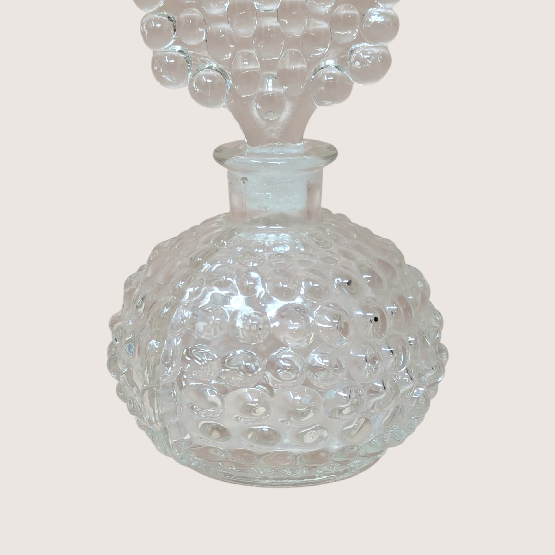 Vintage Clear Glass Bubble Perfume Bottle