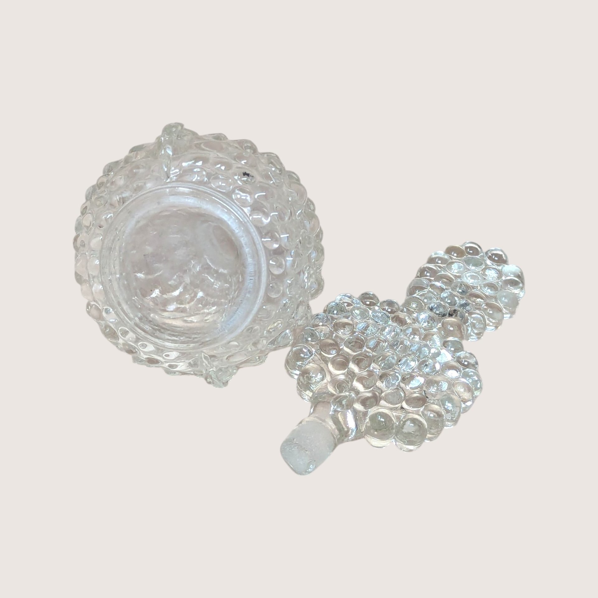 Vintage Clear Glass Bubble Perfume Bottle