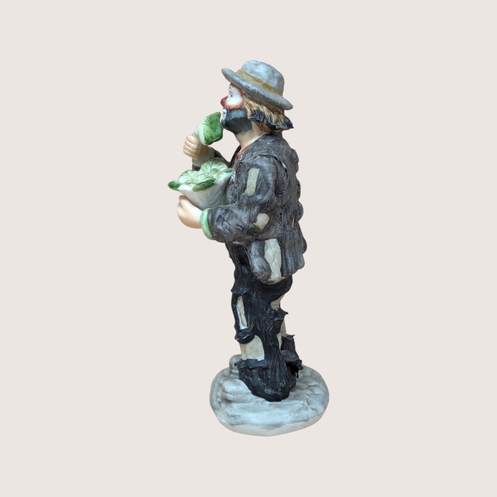 Vintage Flambro Emmett Kelly Jr Eating Lettuce Figurine