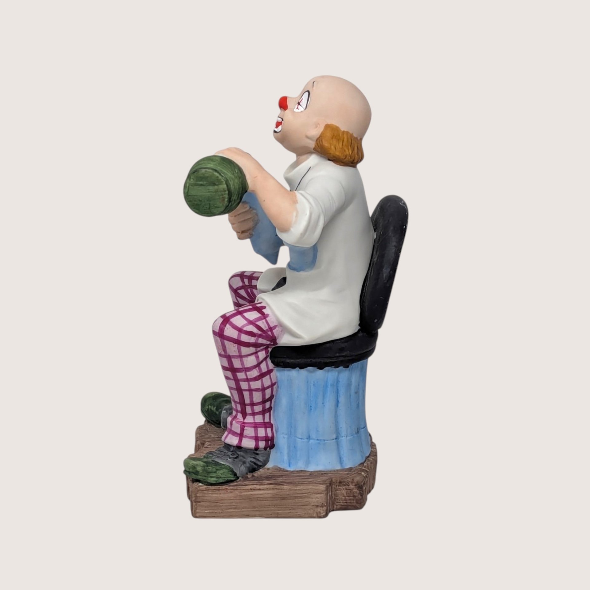 Vintage Toscany Ceramic Clown Pouring Wine Figurine