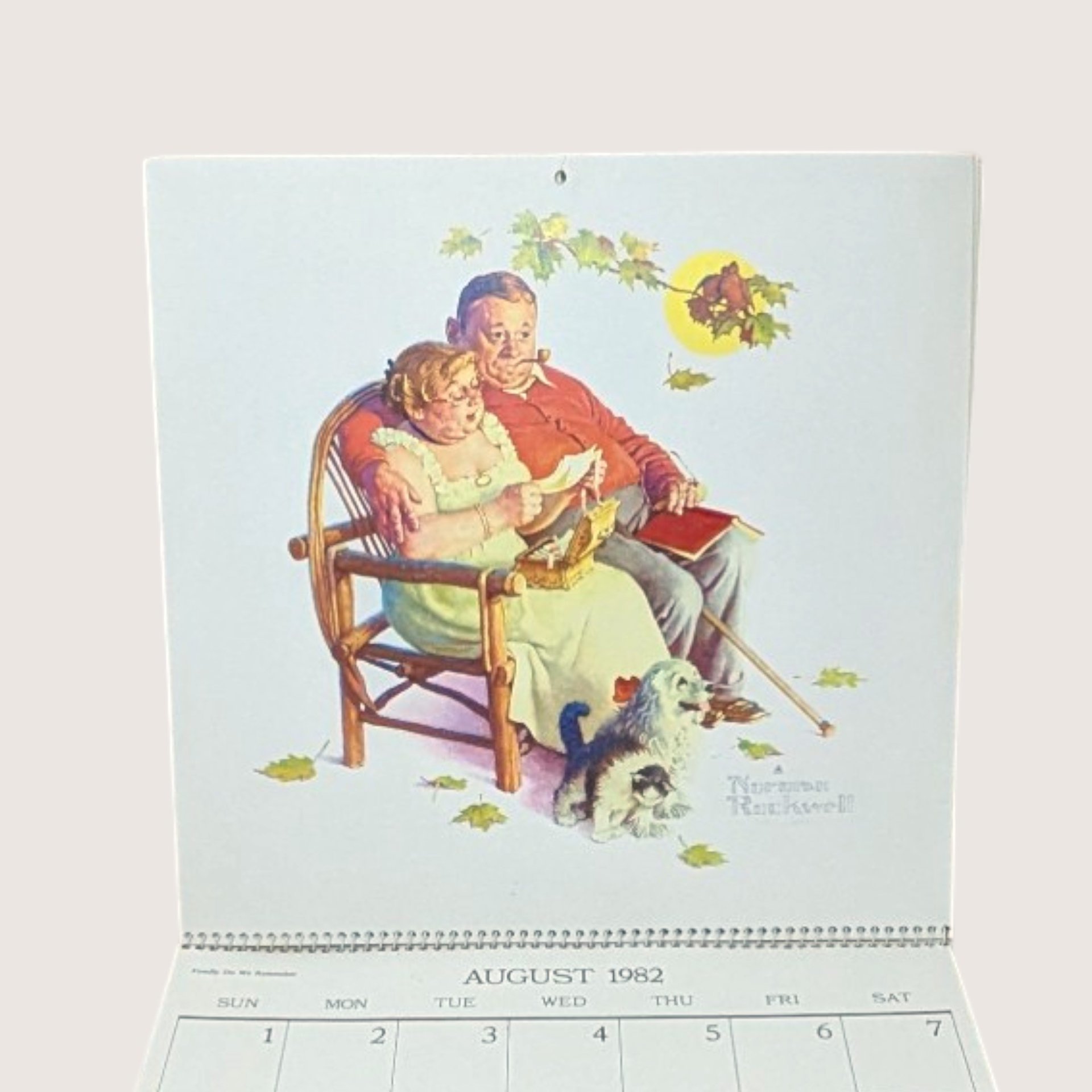 1982 Norman Rockwell Vintage Wall Calendar
