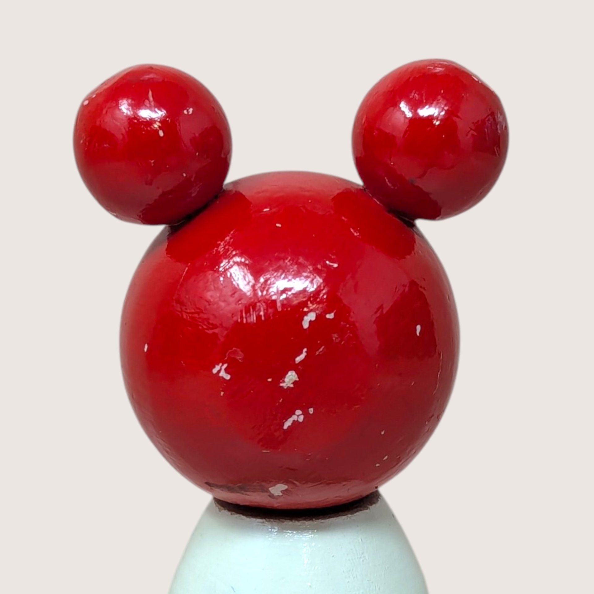 1960s DNH Holland Wooden Stacking Mouse Toy Figurine