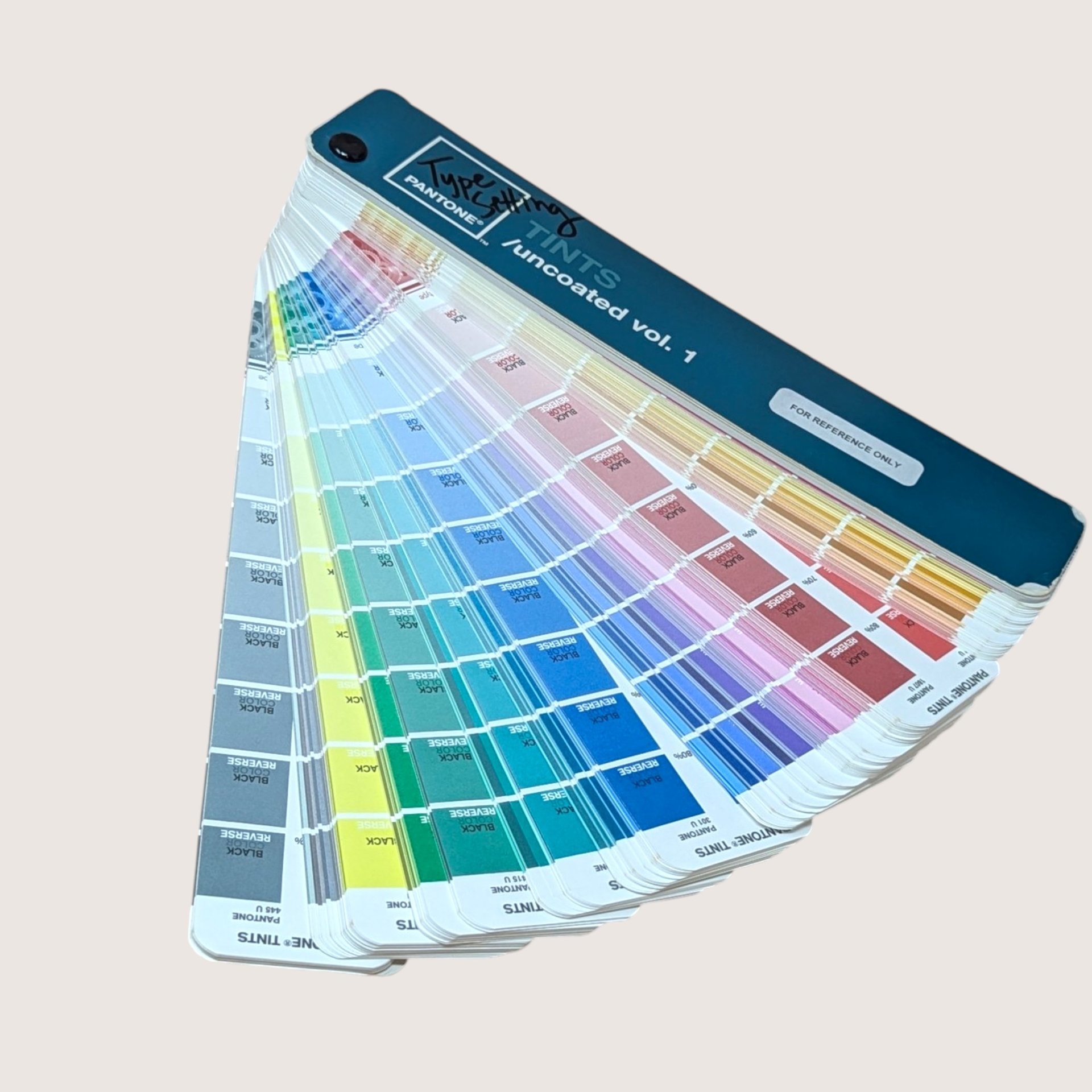 1990s Vintage Pantone Tints Uncoated Volumes 1 and 2 Color Swatch Books