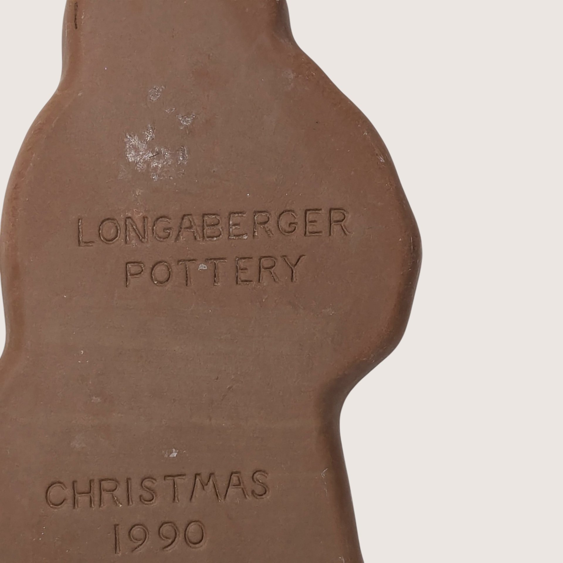 1990 Longaberger Pottery Father Christmas Terracotta Cookie Mold