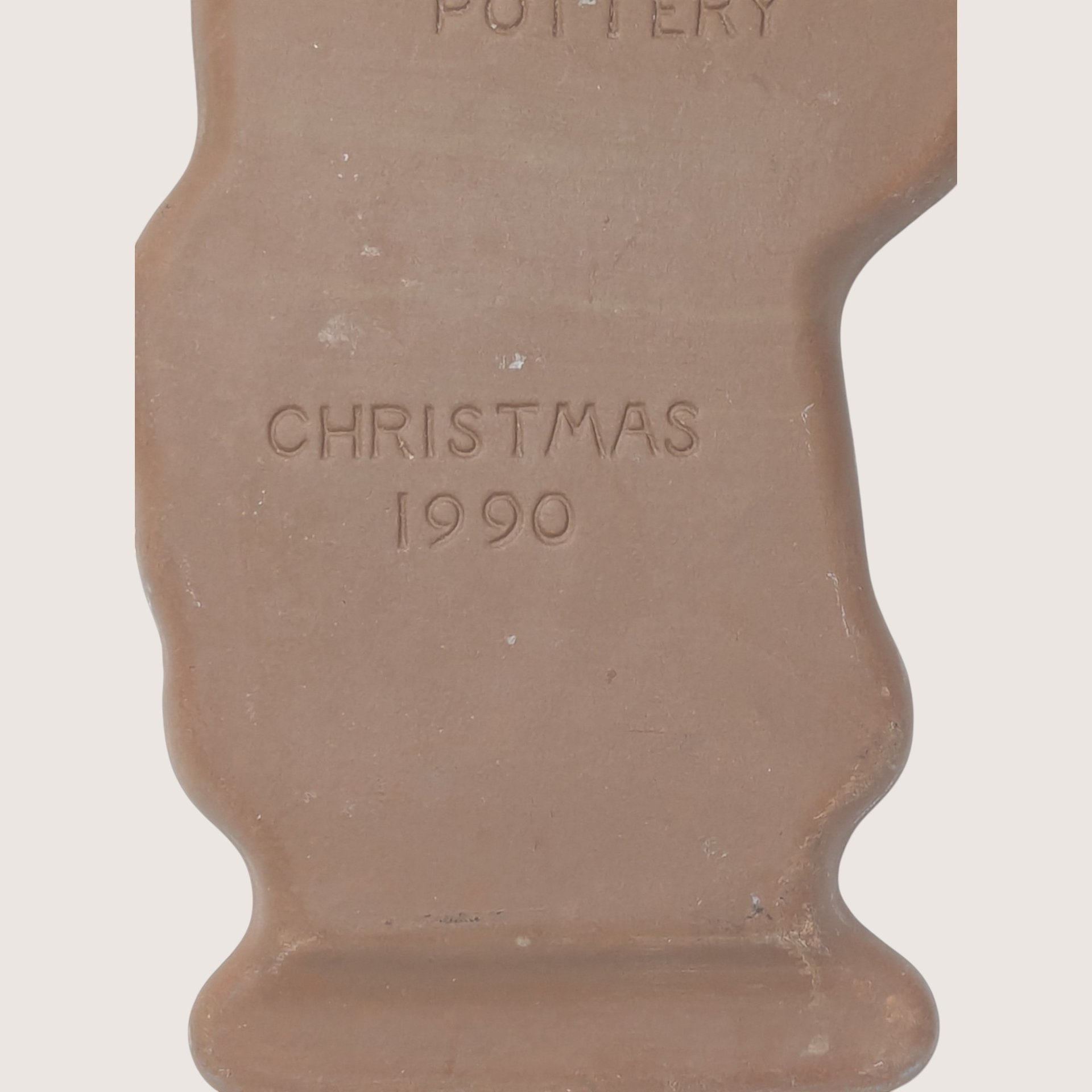 1990 Longaberger Pottery Father Christmas Terracotta Cookie Mold