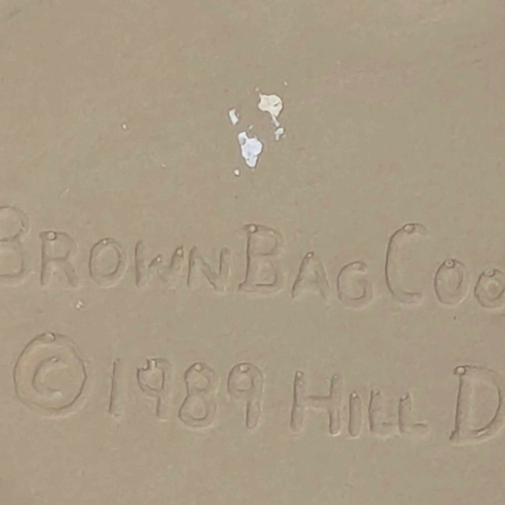 1990s Hill Design Brown Bag Cookie Stamp Mold Pair