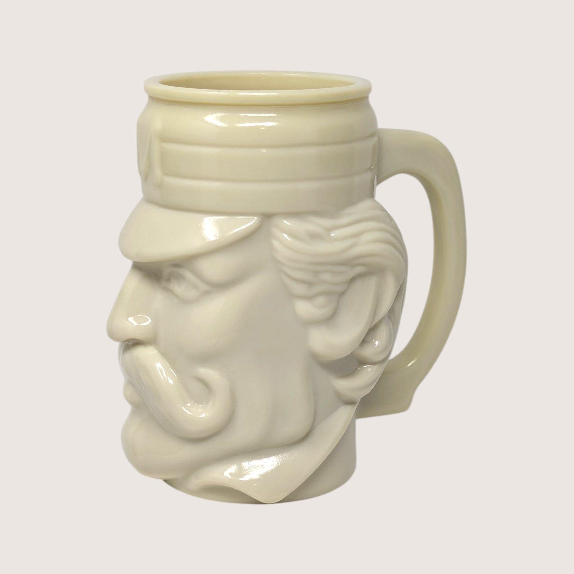 1970s Avon Cream Ceramic Baseball Player Character Mug