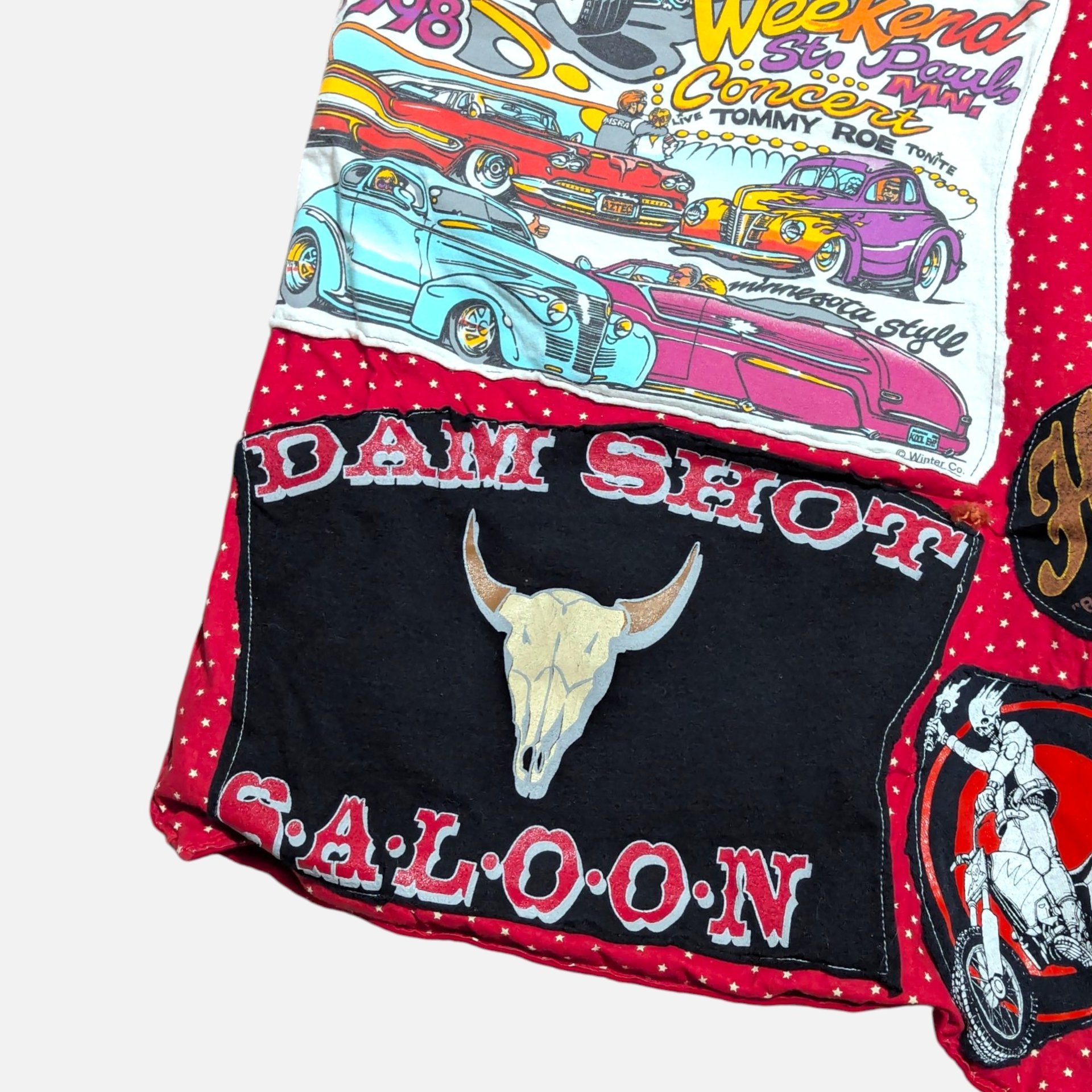 Vintage Handmade Harley Davidson Graphic Tee Throw