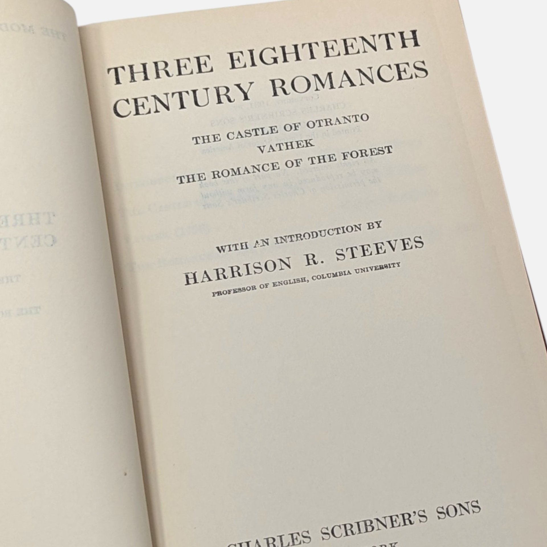1931 Three Eighteenth Century Romances Hardcover Book