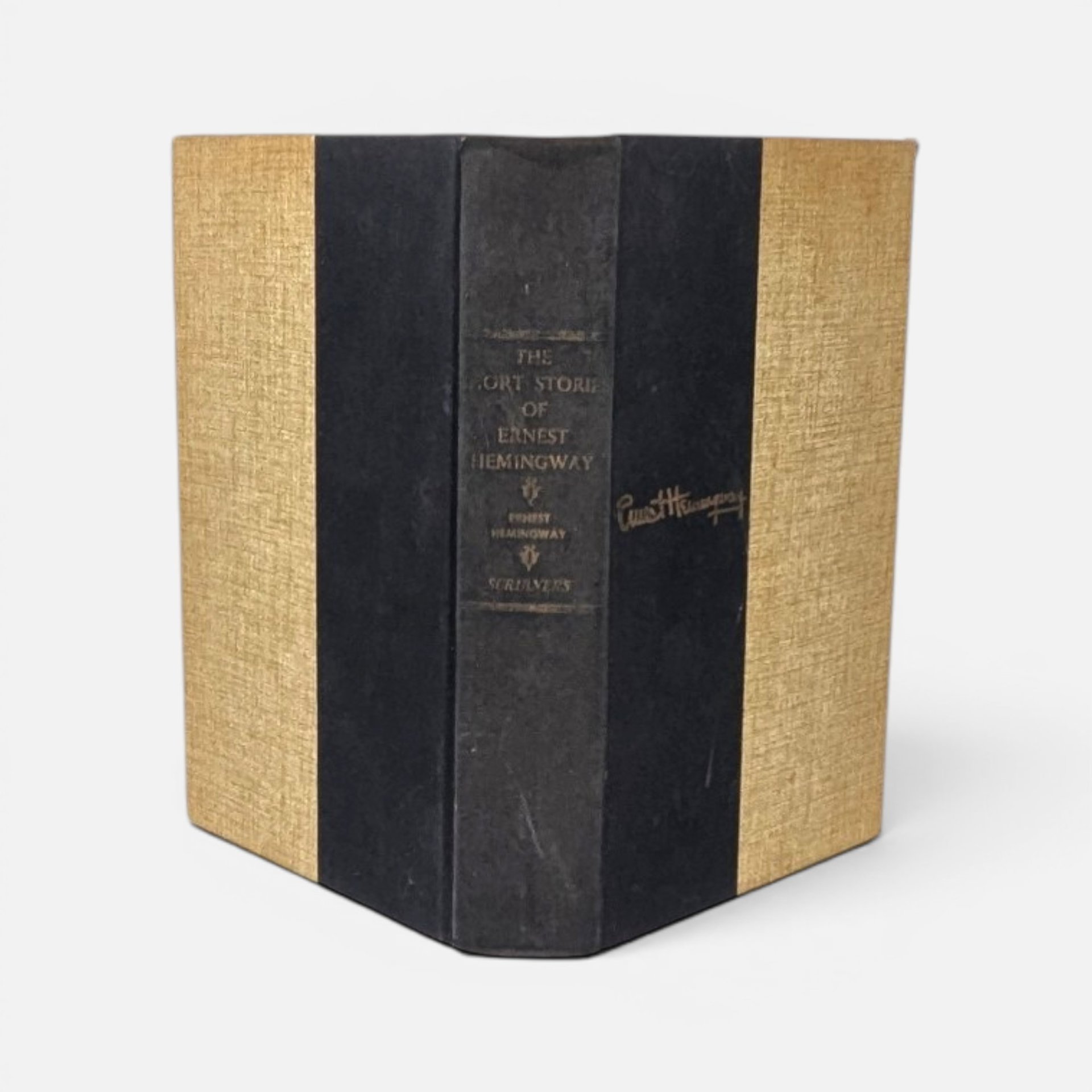 Vintage 1953 hardcover book The Short Stories of Ernest Hemingway published by Charles Scribner's Sons.