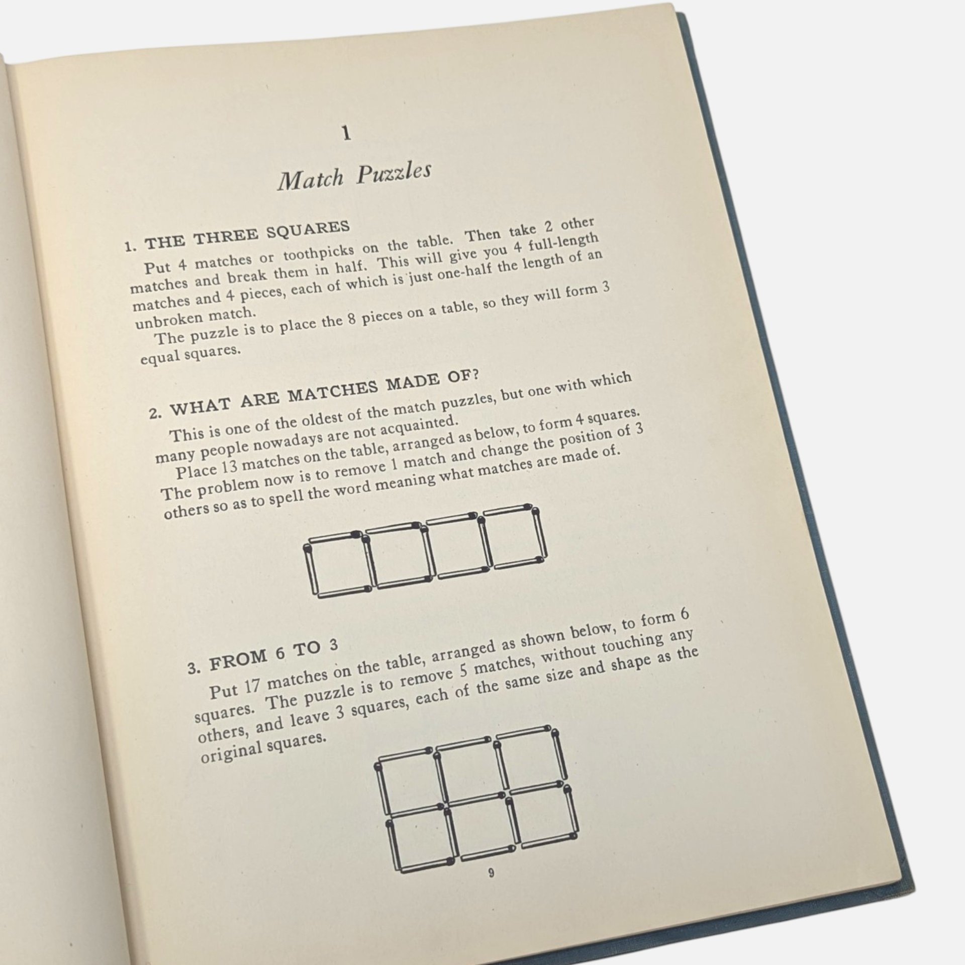 Vintage 1946 Fun With Puzzles First Edition by Joseph Leeming Hardcover Book