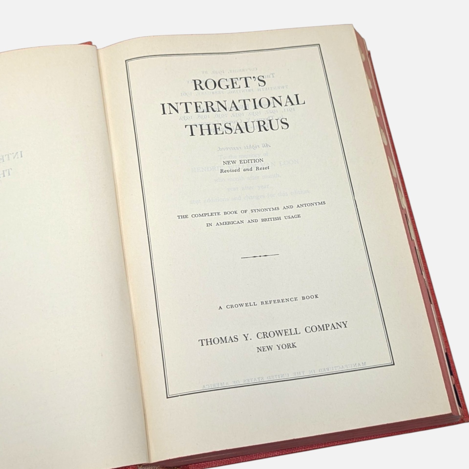 Vintage 1946 Roget's International Thesaurus By Peter Mark Roget Hardcover Book