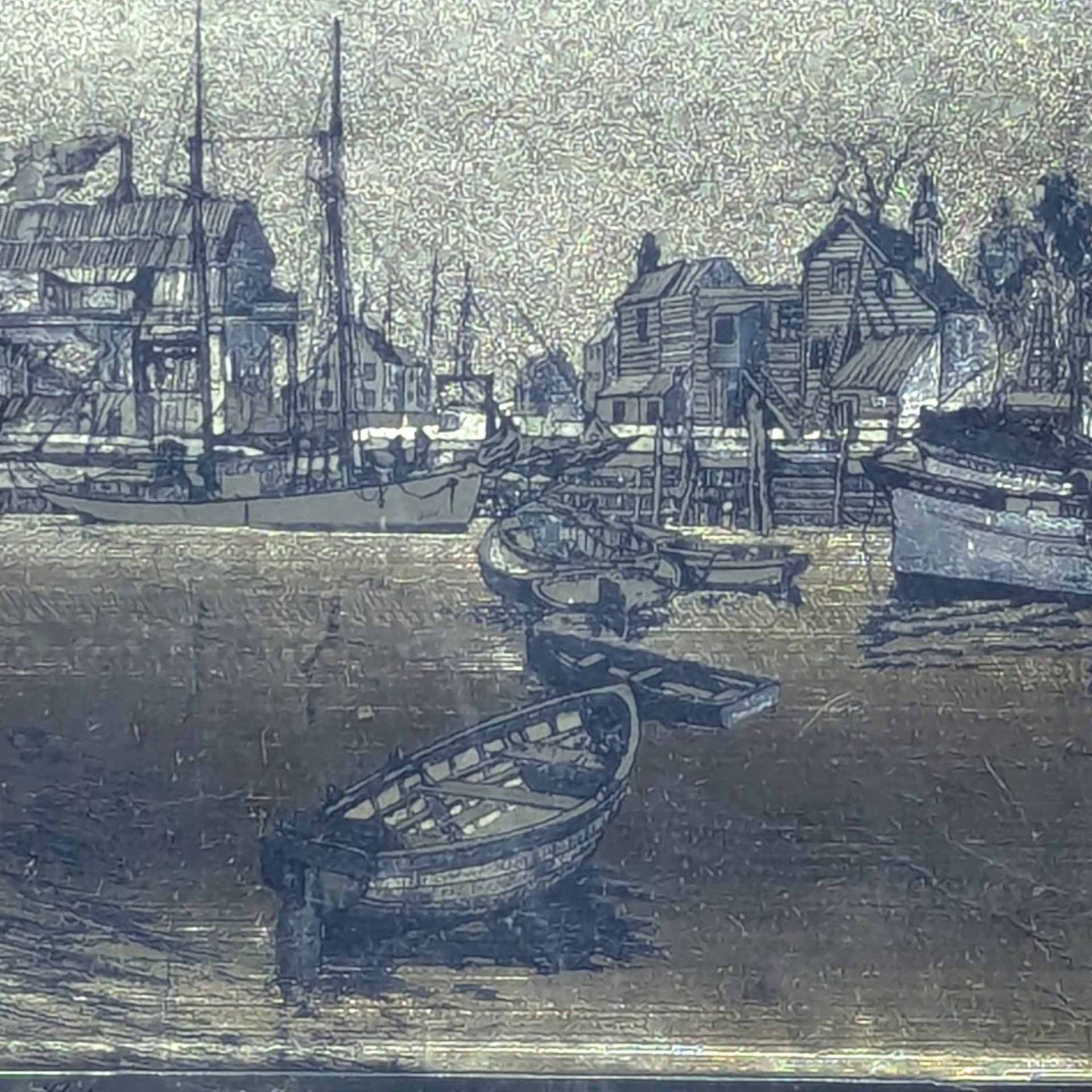 Vintage Lionel Barrymore San Pedro Gold Foil Etching