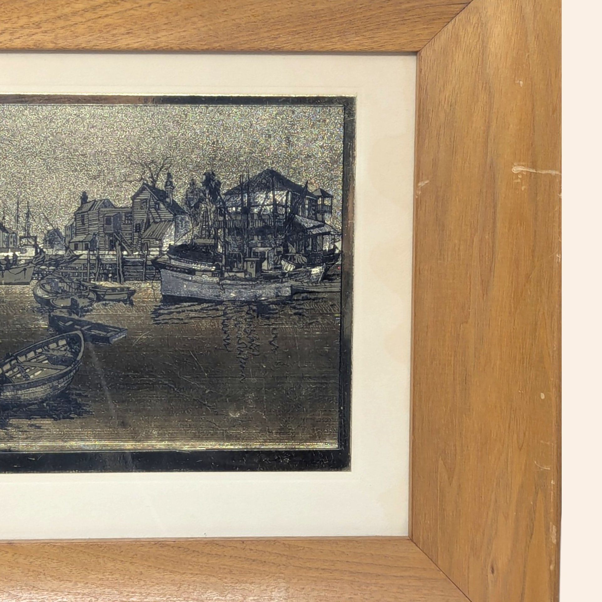 Vintage Lionel Barrymore Gold Foil San Pedro Framed Art