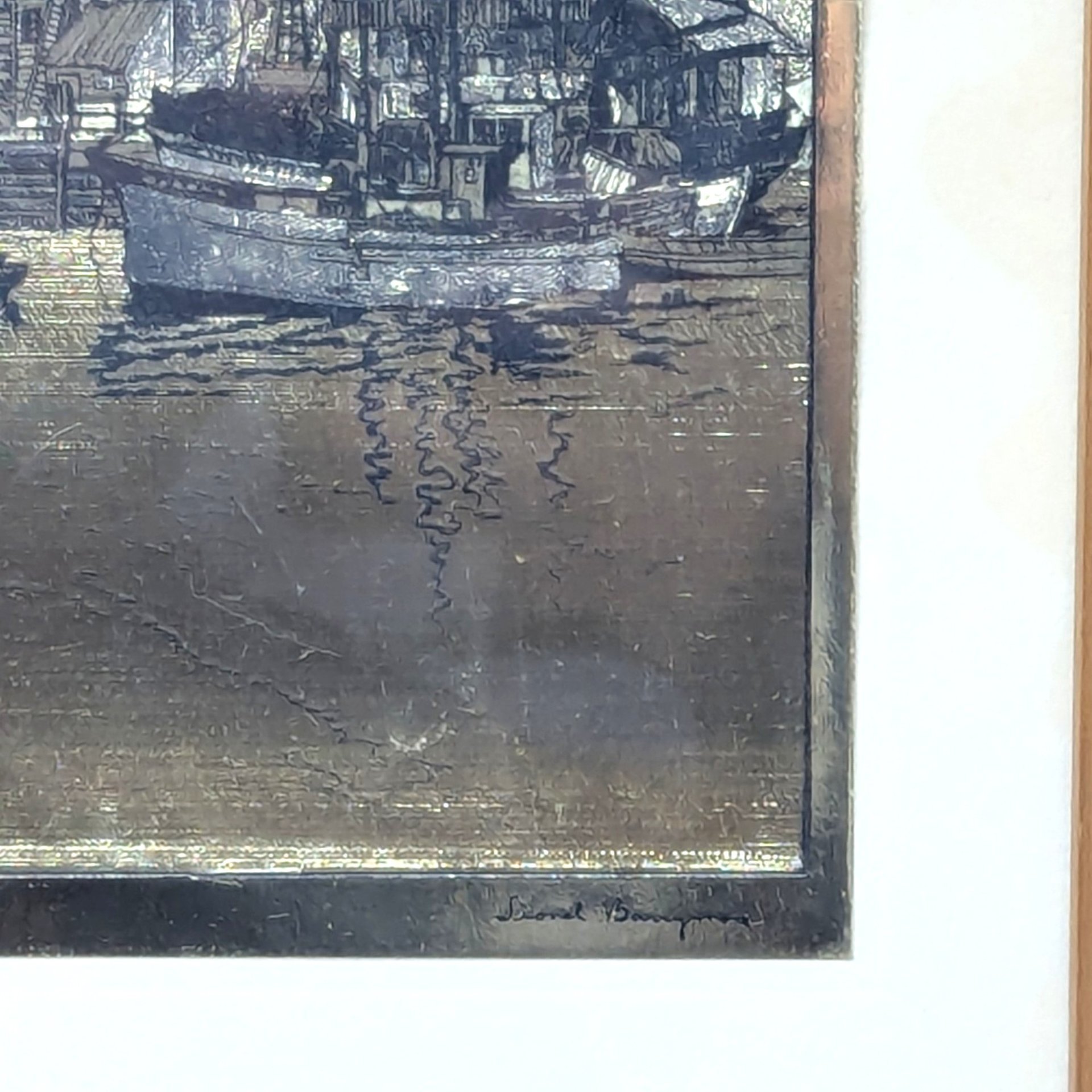 Vintage Lionel Barrymore Gold Foil San Pedro Framed Art
