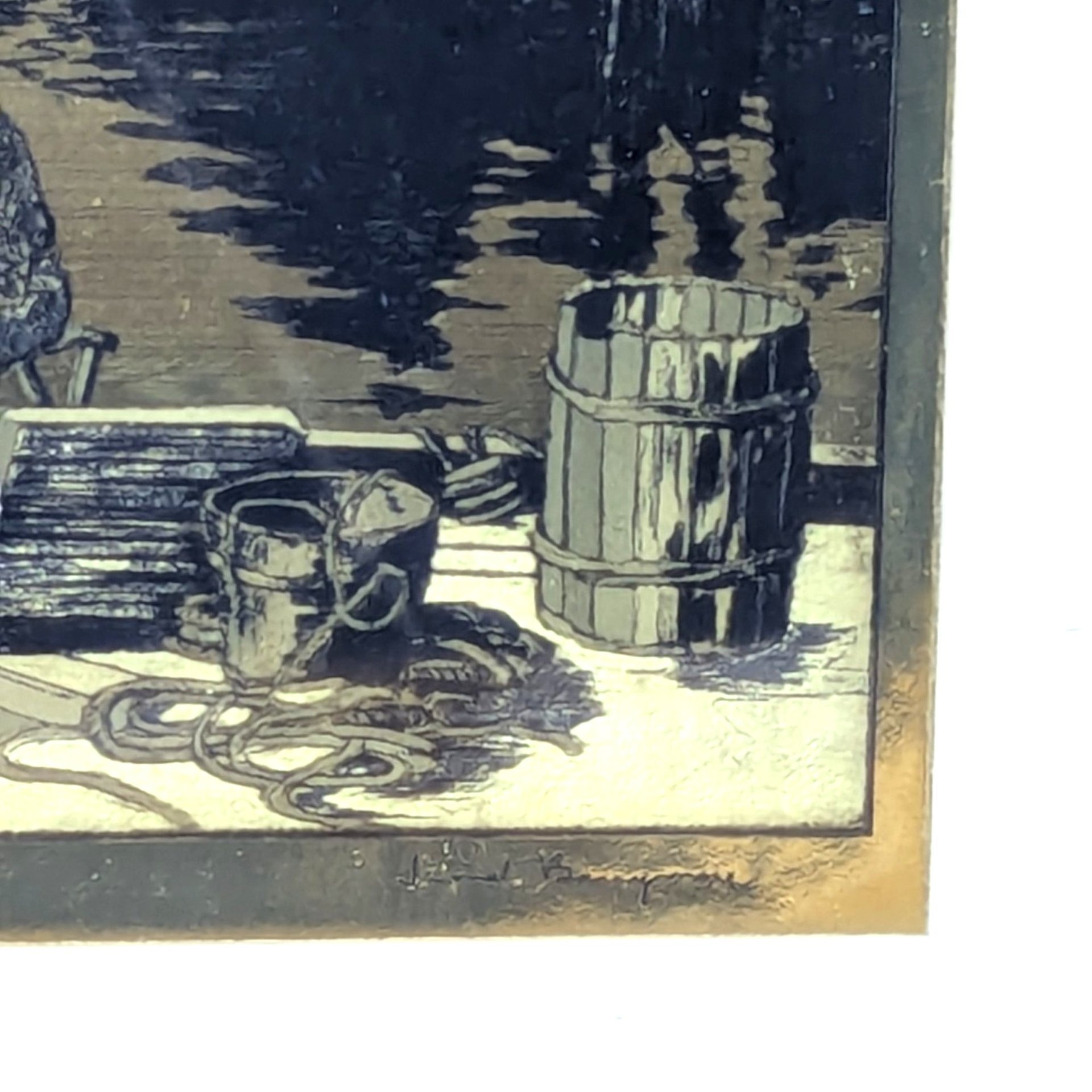 Vintage Lionel Barrymore Gold Foil Purdy's Basin Framed Art