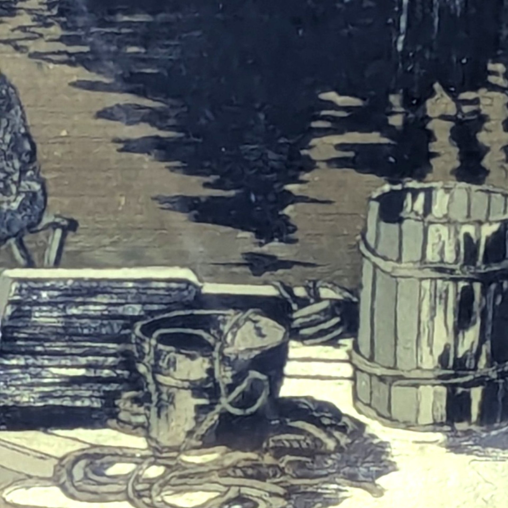 Vintage Lionel Barrymore Purdys Basin Gold Foil Etching