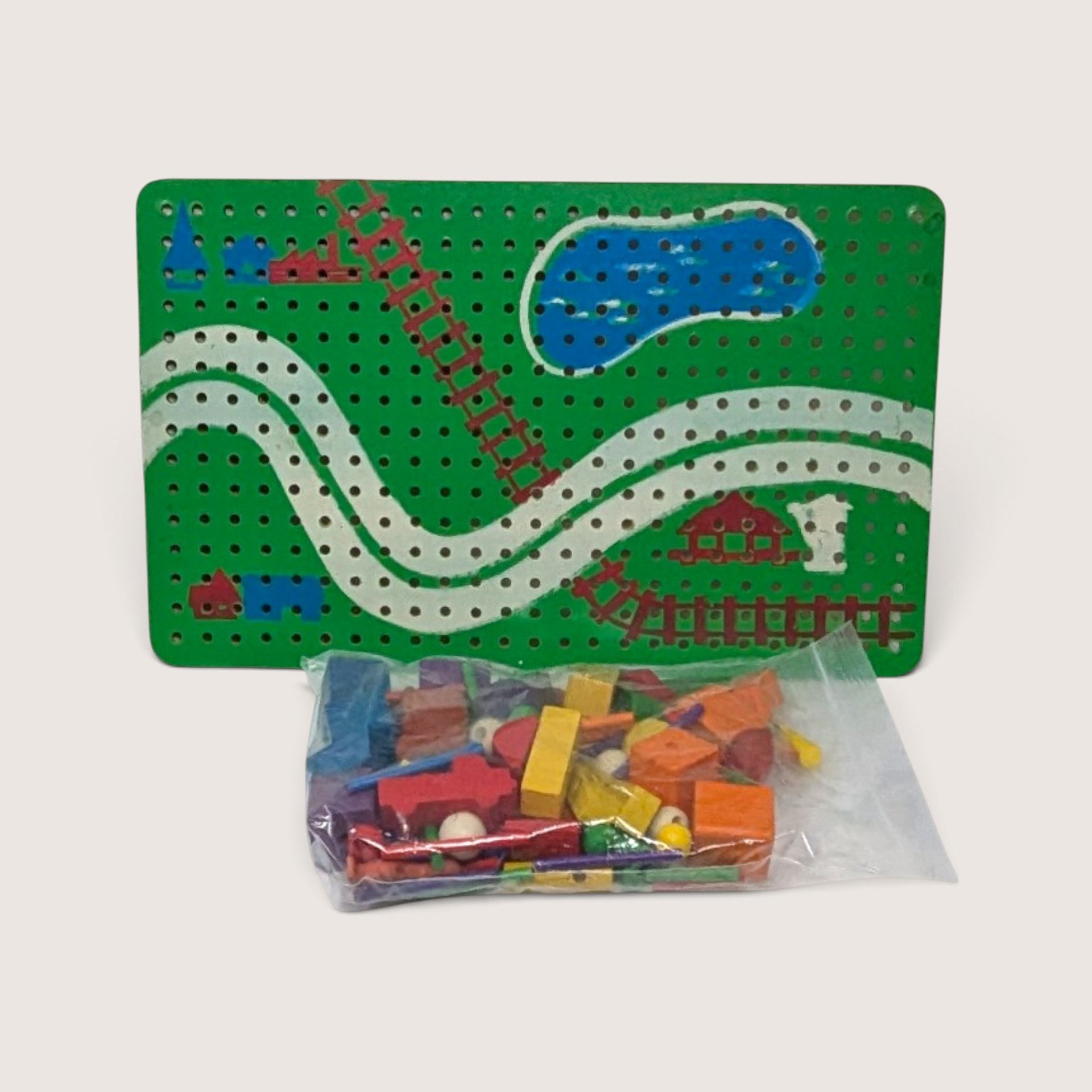 1960s Playskool Landscape Peg Set By Milton Bradley