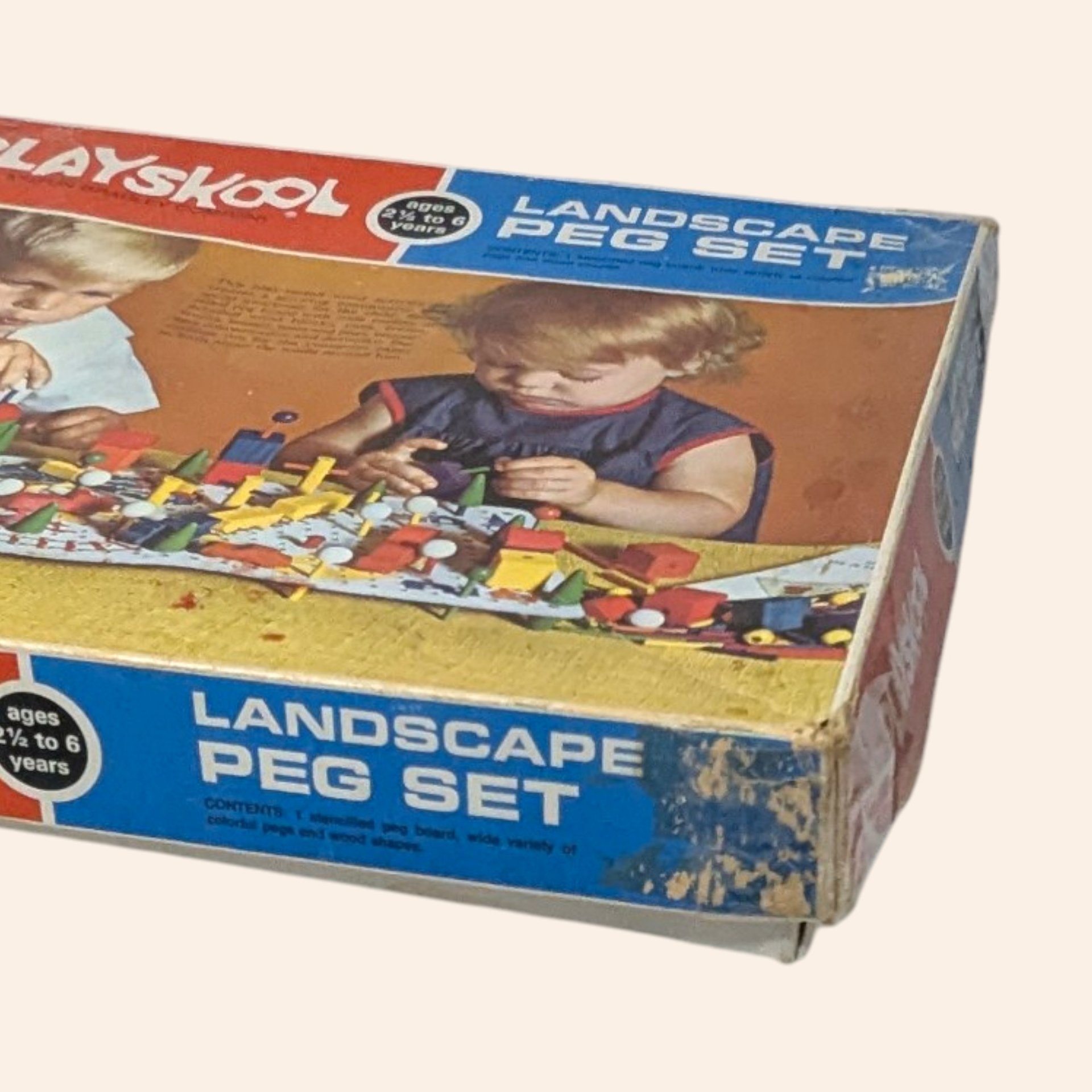 Vintage Playskool Landscape Peg Set Milton Bradley 
