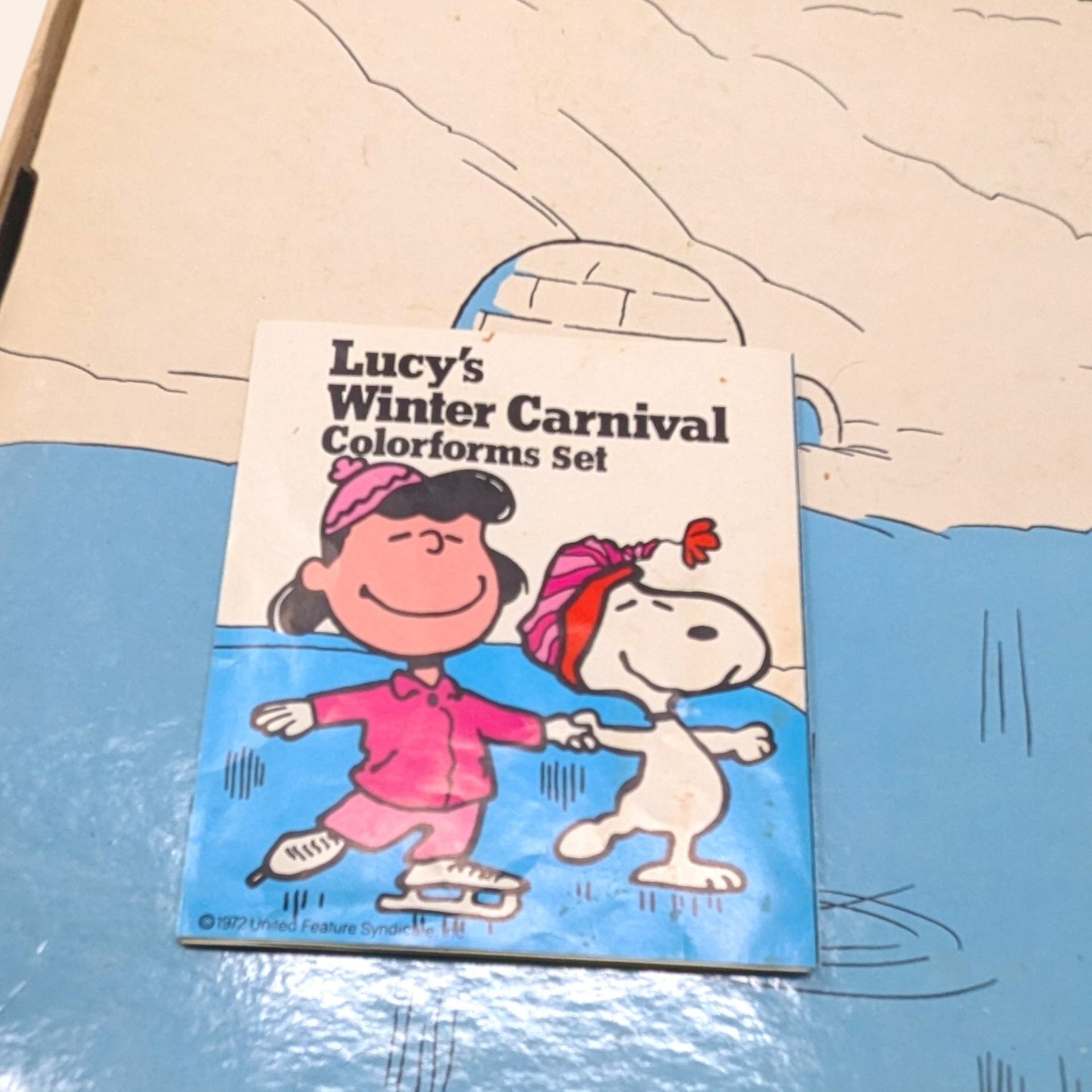 1972 Lucy's Winter Carnival Peanuts Colorforms