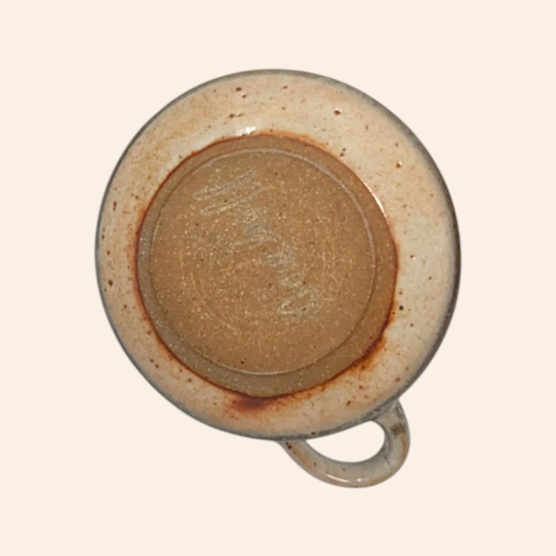 Set of 2 Handmade Stoneware Bowls with Swirls and Handles