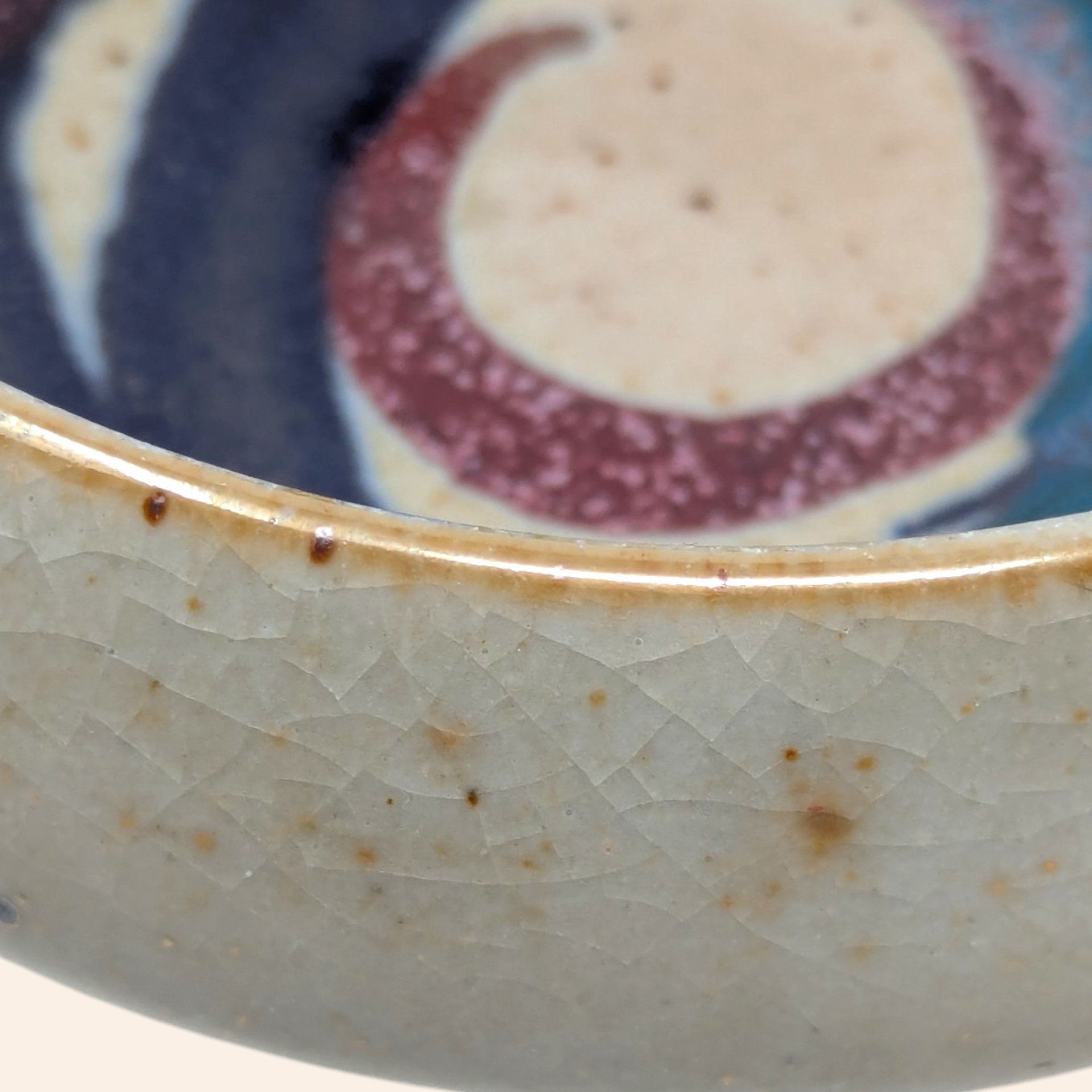 Set of 2 Handmade Stoneware Bowls with Swirls and Handles