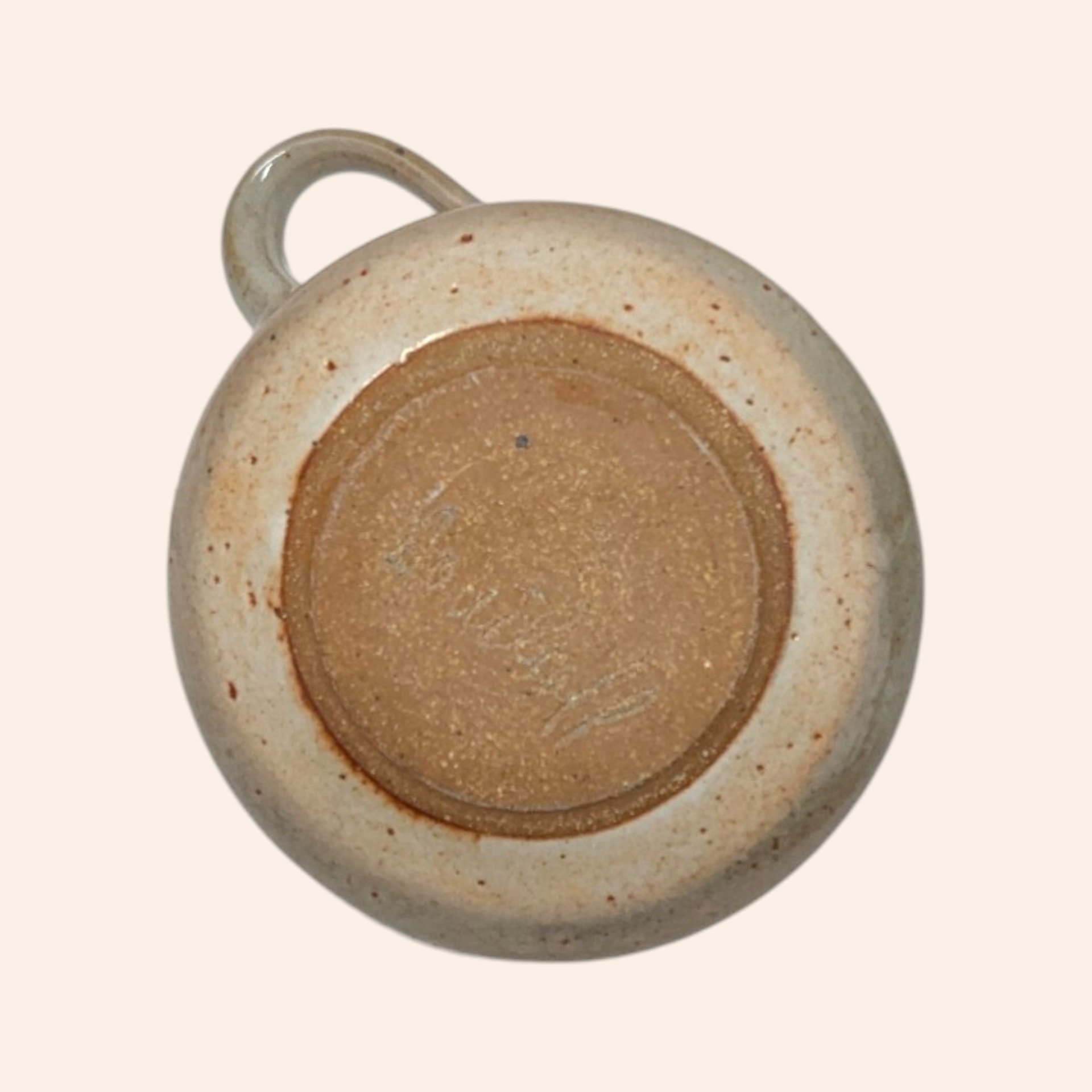 Set of 2 Handmade Stoneware Bowls with Swirls and Handles