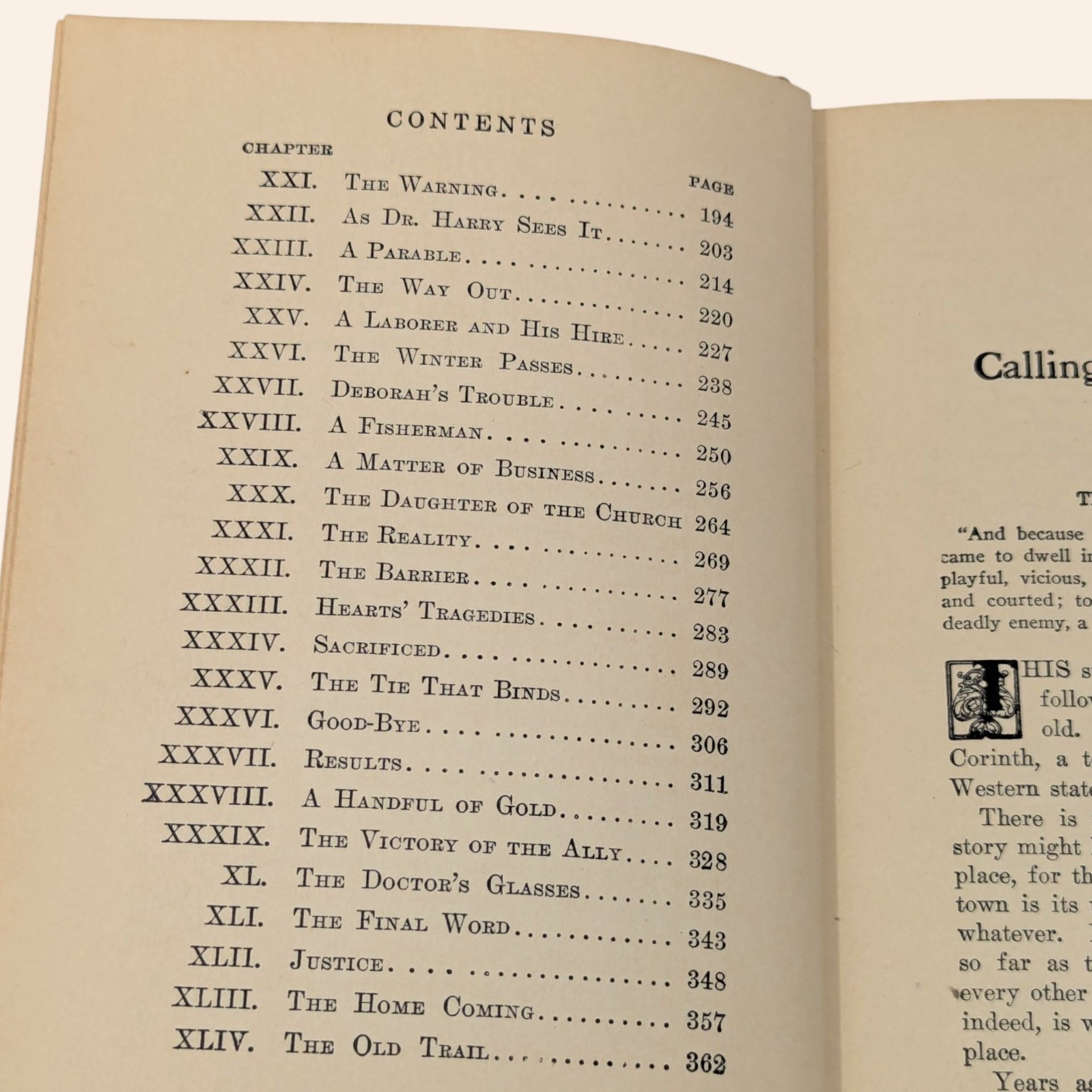 1909 The Calling of Dan Matthews Harold Bell Wright Hardcover Book