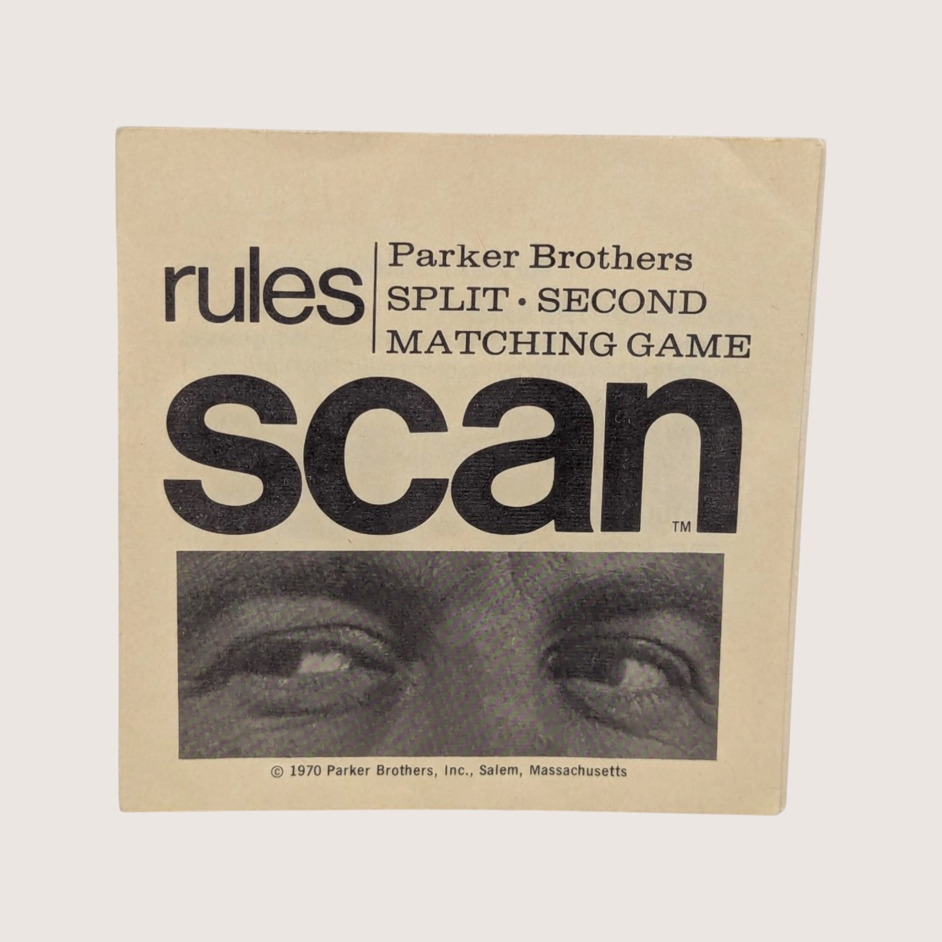1970 Scan Game by Parker Brothers