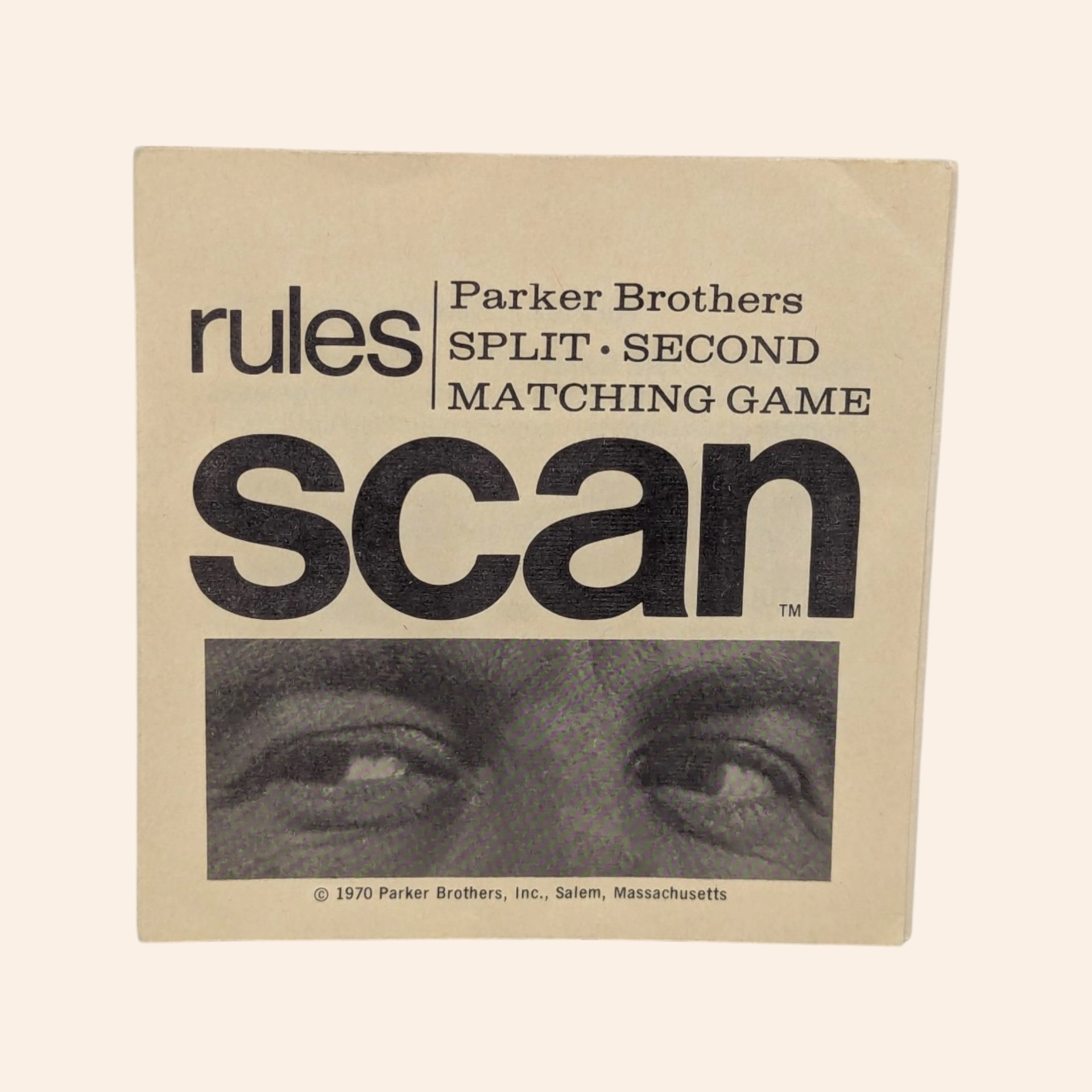 1970 Scan Game by Parker Brothers