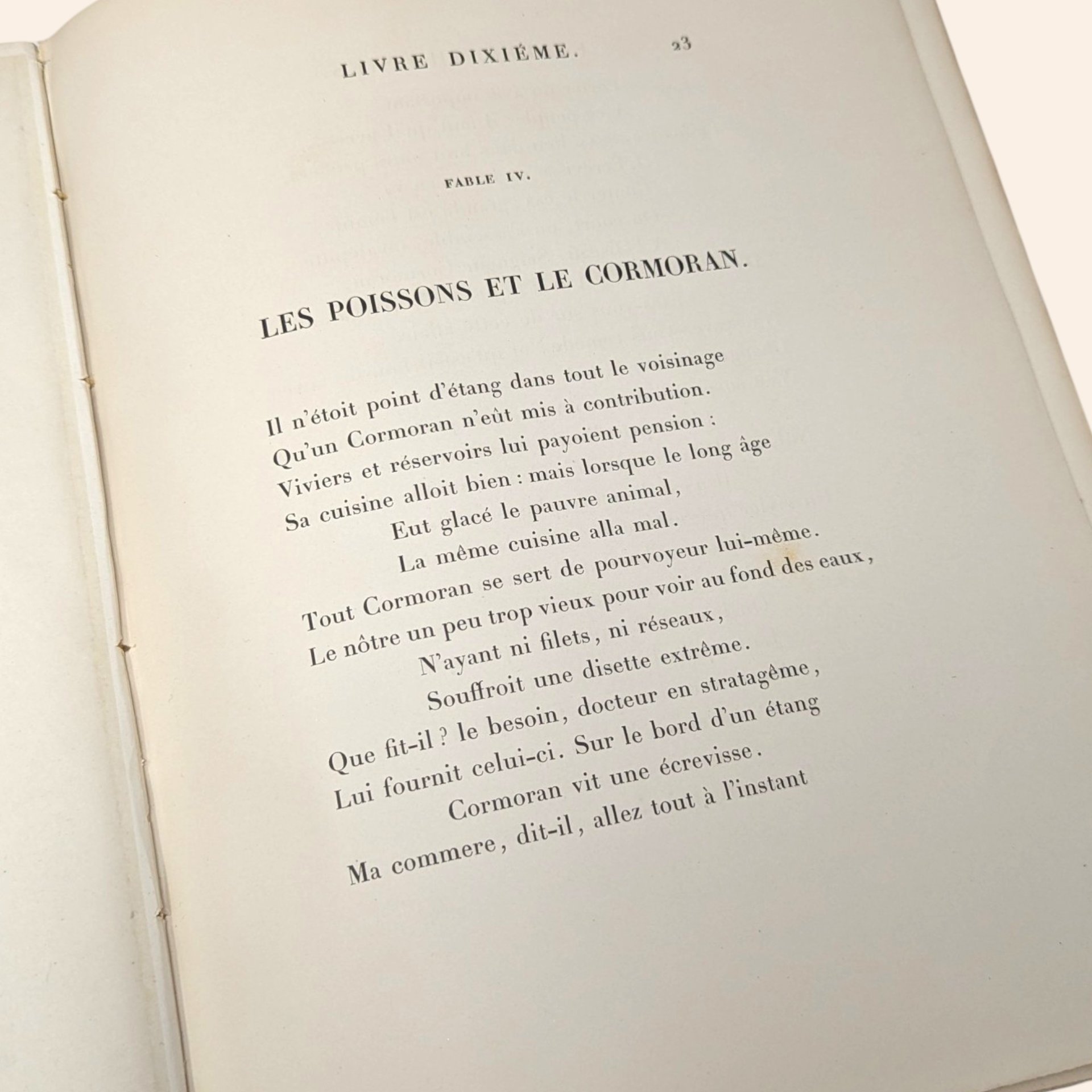 1887 Fables de La Fontaine Tome Quatrieme Antique French Book