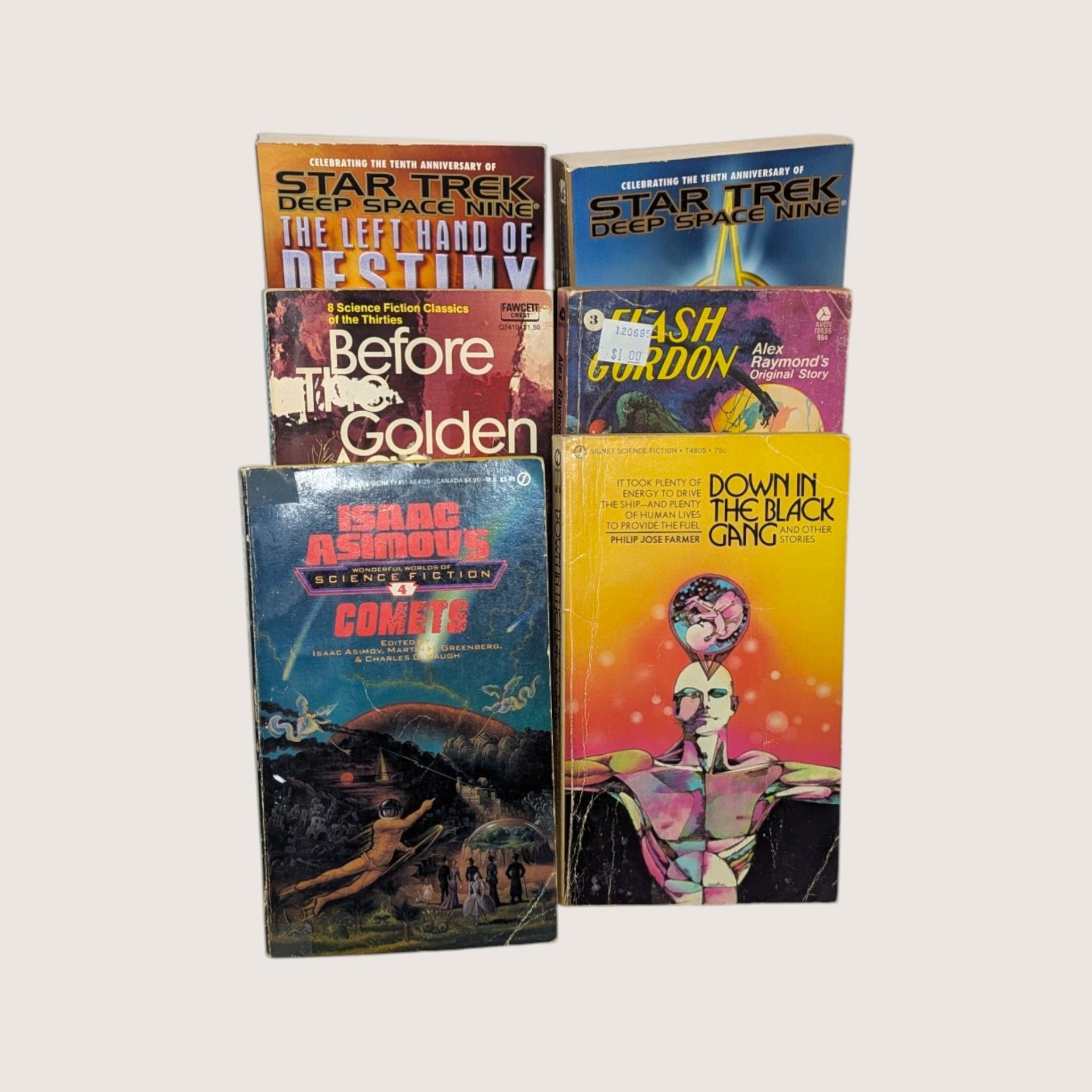 Lot of 42 Vintage Sci Fi Paperback Books Assortment