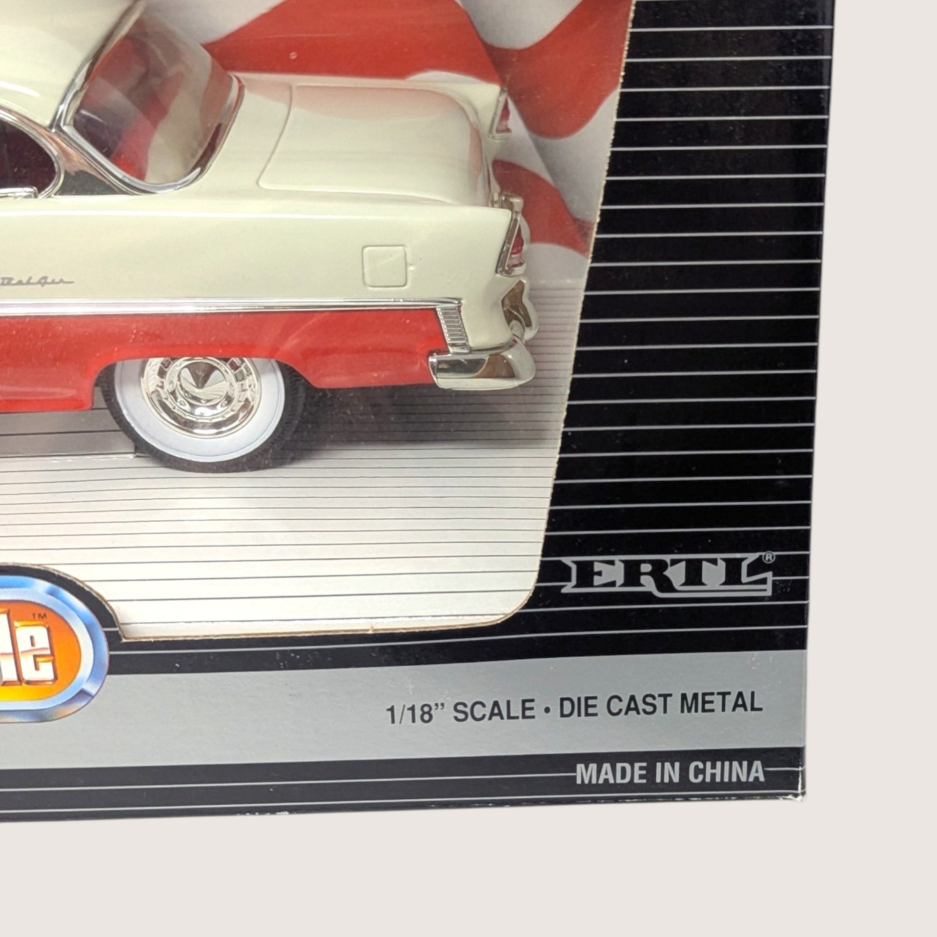 Vintage 1995 Ertl American Muscle Red 1955 Chevrolet Bel Air Die Cast Car