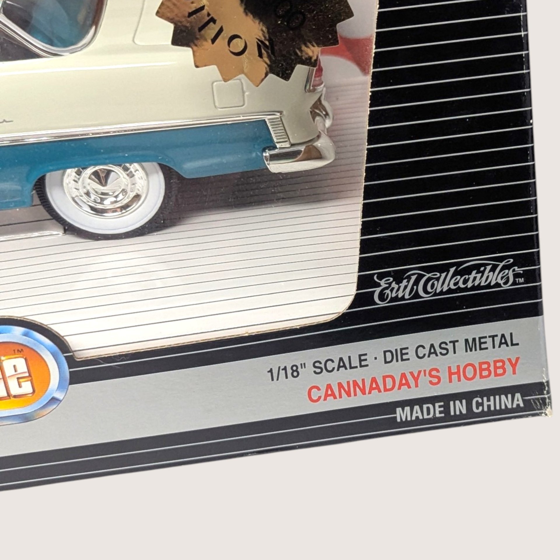 Vintage 1996 Ertl American Muscle Blue 1955 Chevrolet Bel Air Die Cast Car