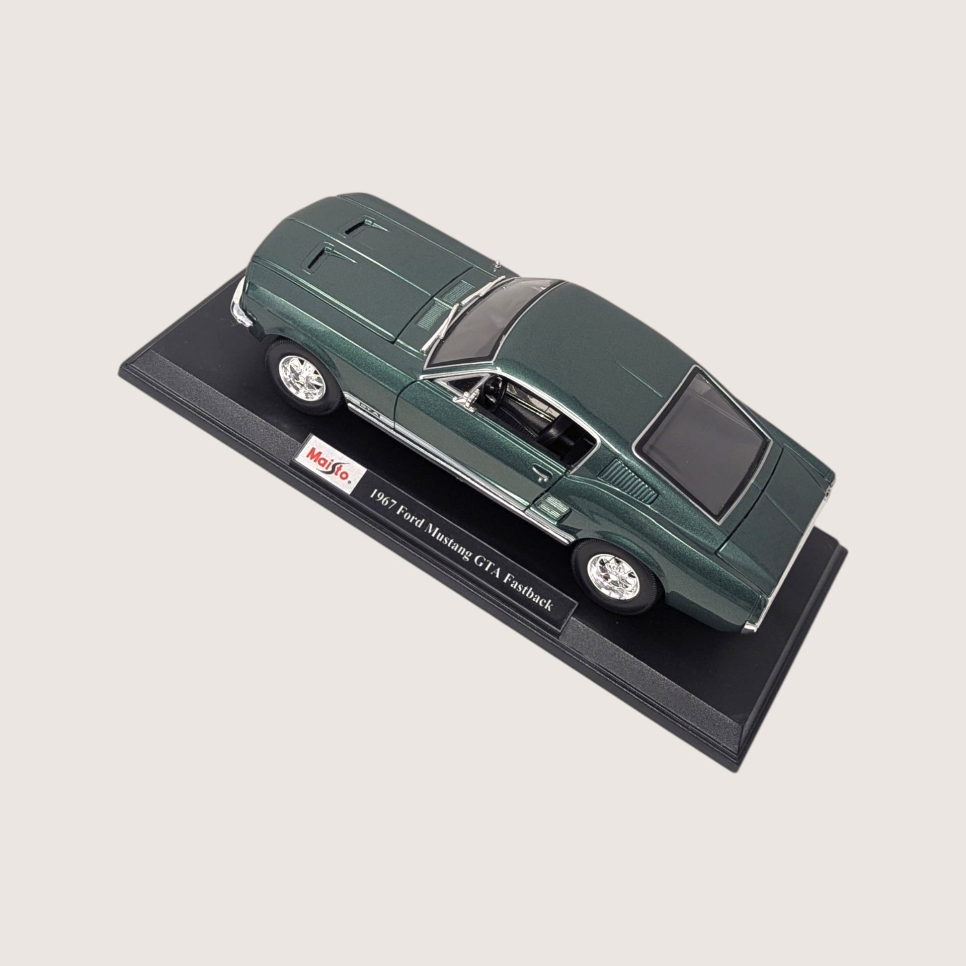 Vintage Maisto Green 1967 Ford Mustang GTA Fastback Die Cast Car