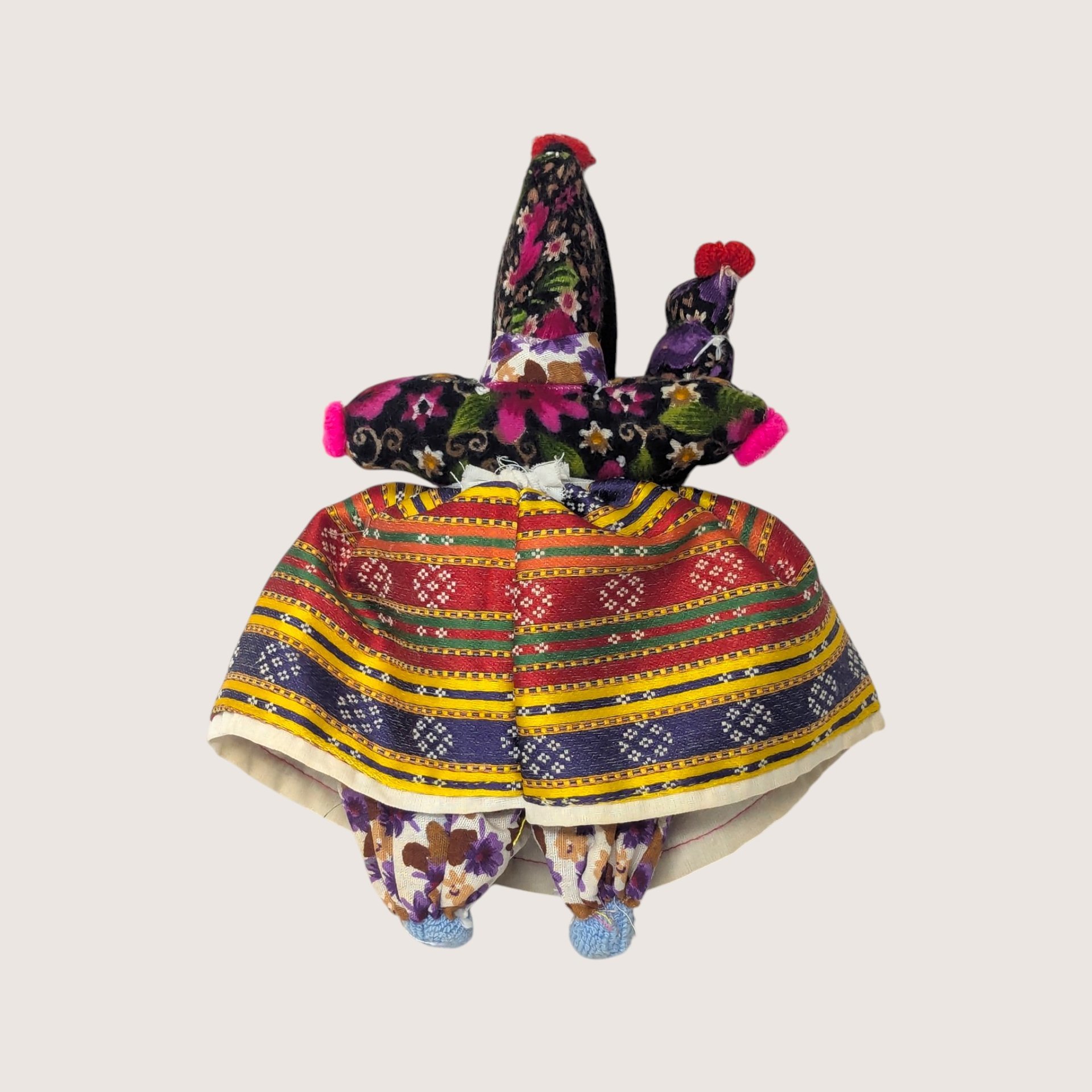 Vintage Handmade Folk Art Cloth Doll with Baby