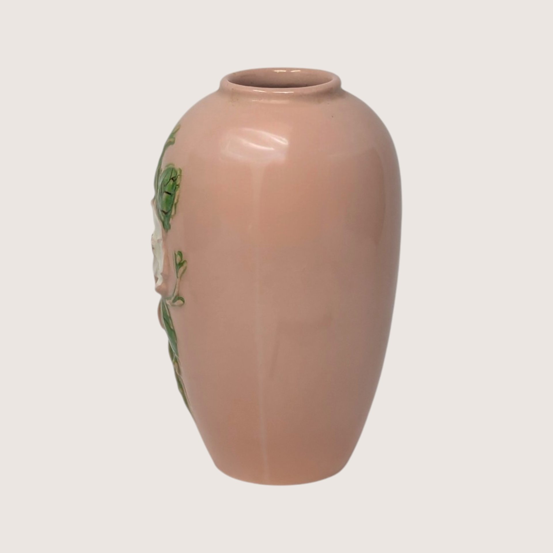 Vintage Hull Pottery Pink Floral Wildflower Art Pottery Vase