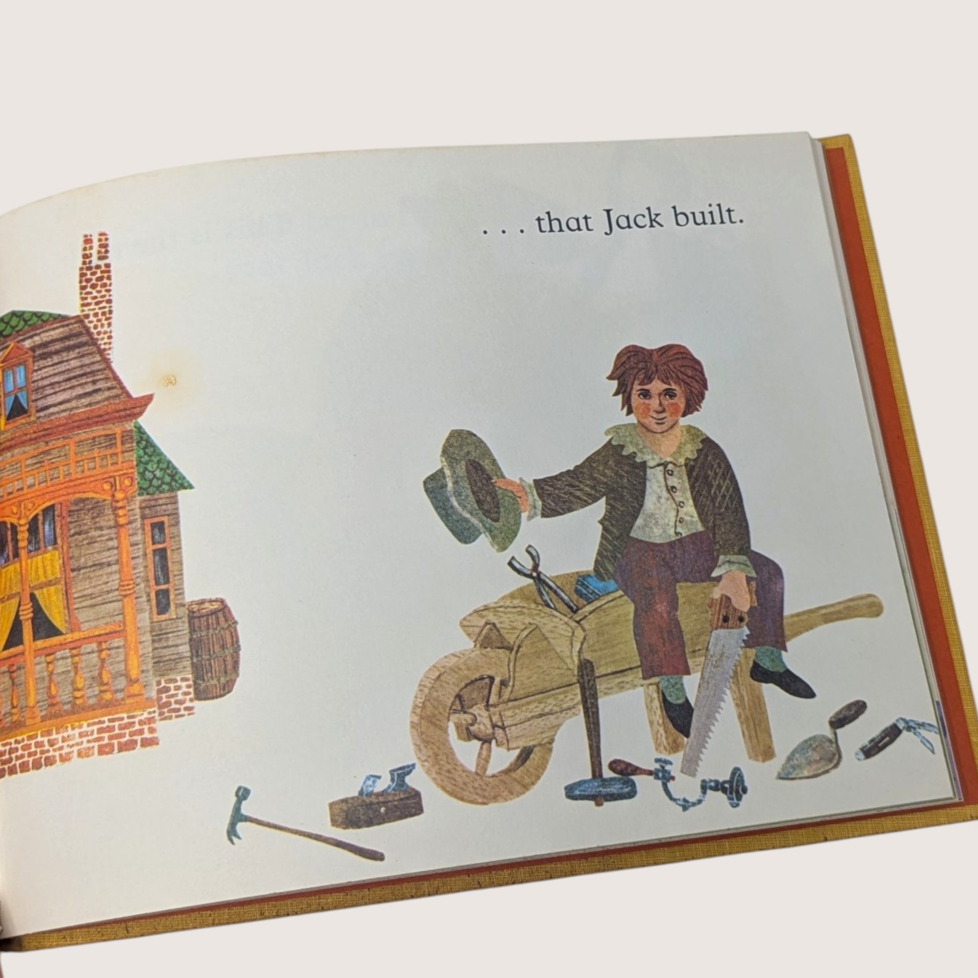 1970 The House That Jack Built Rodney Peppe Hardcover Children's Book