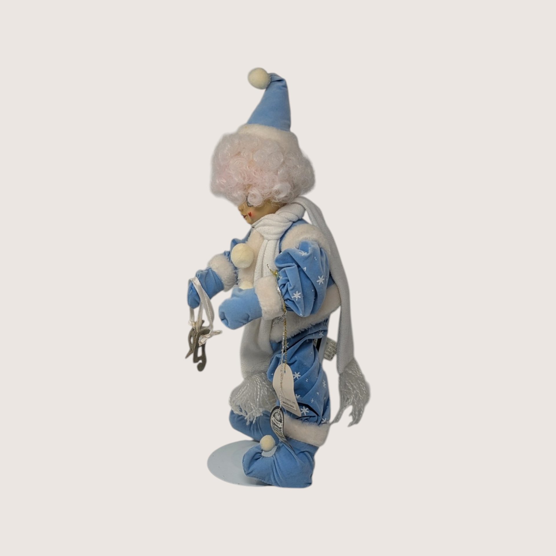 1986 Brinns January Calendar Clown Doll With Ice Skates