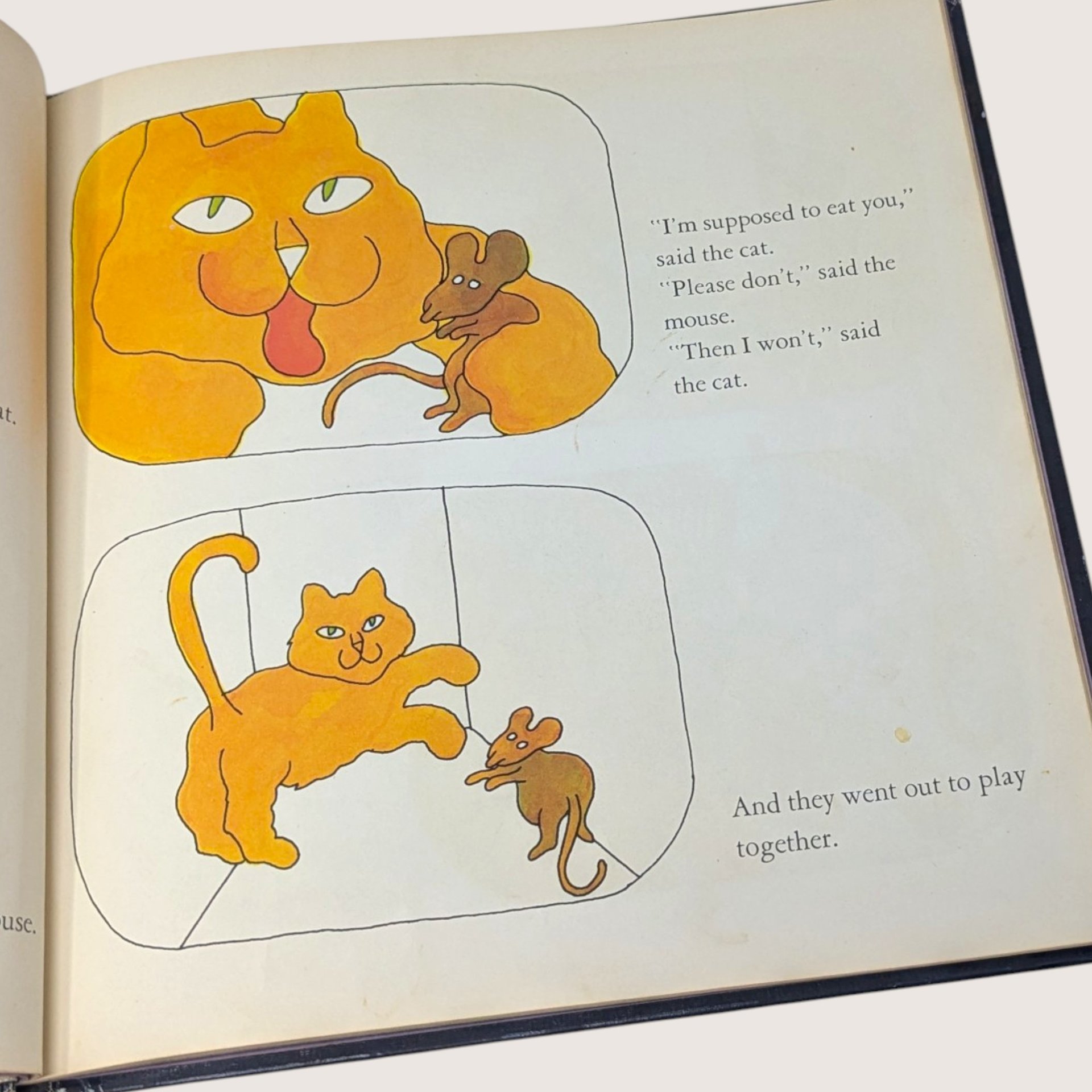 1972 The Cat And The Mouse And The Cat by Kathy Mandry Hardcover Book